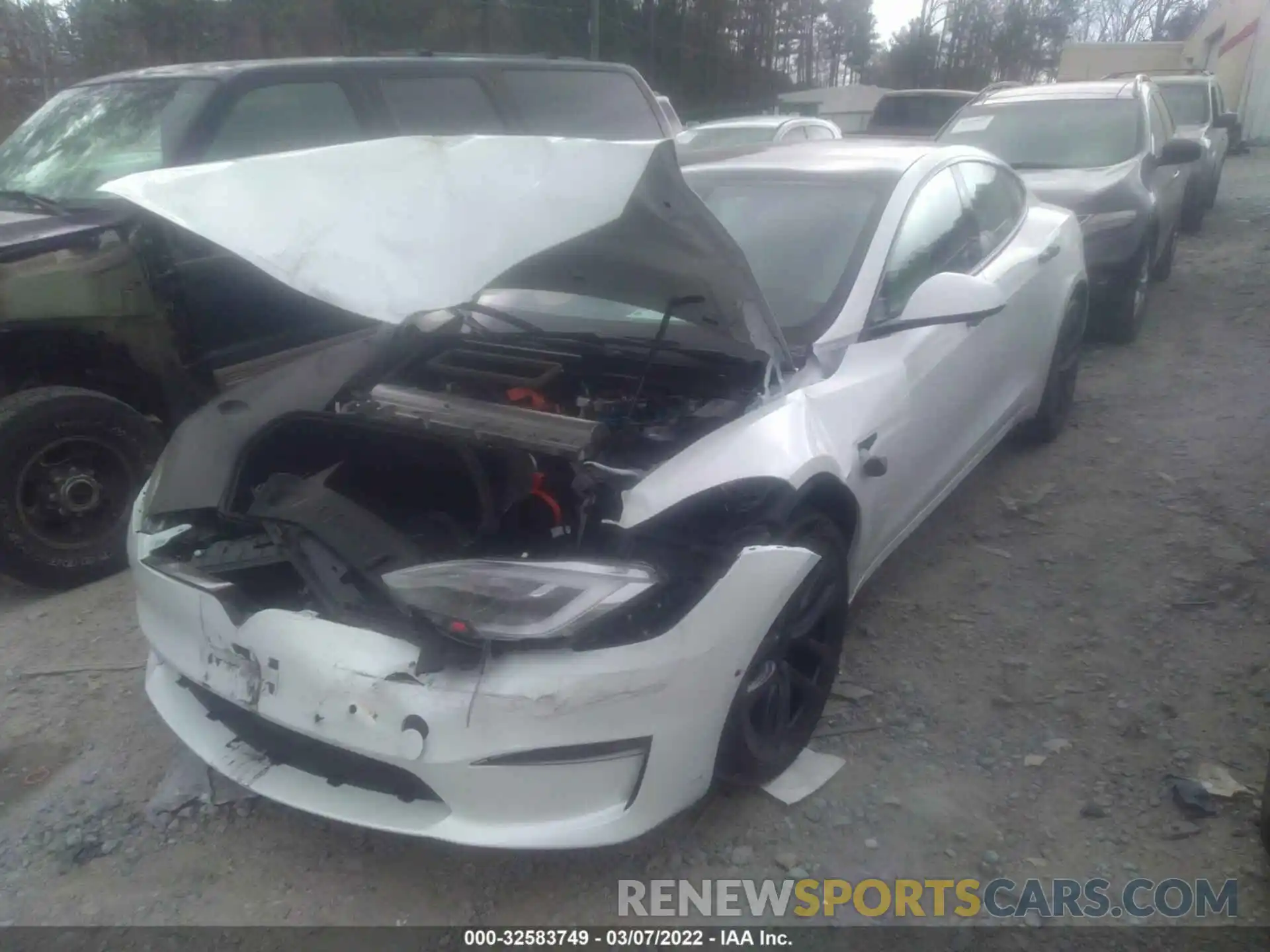 2 Photograph of a damaged car 5YJSA1E59MF454853 TESLA MODEL S 2021