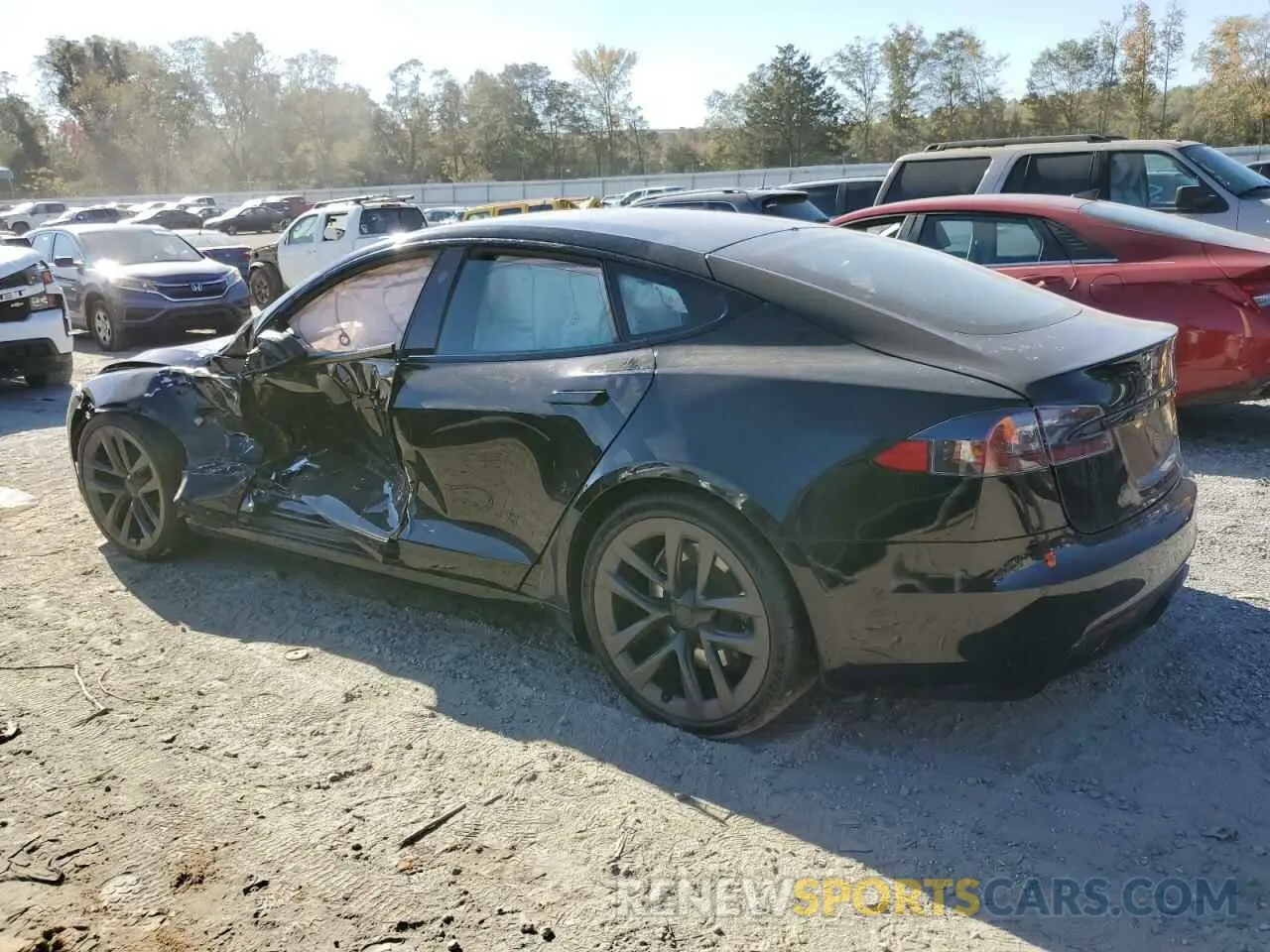 2 Photograph of a damaged car 5YJSA1E5XMF433431 TESLA MODEL S 2021