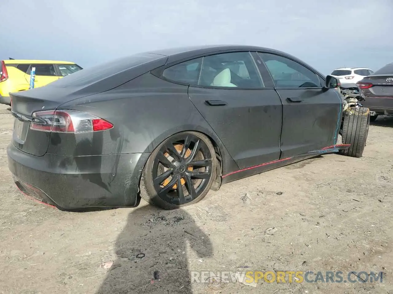 3 Photograph of a damaged car 5YJSA1E5XMF435213 TESLA MODEL S 2021