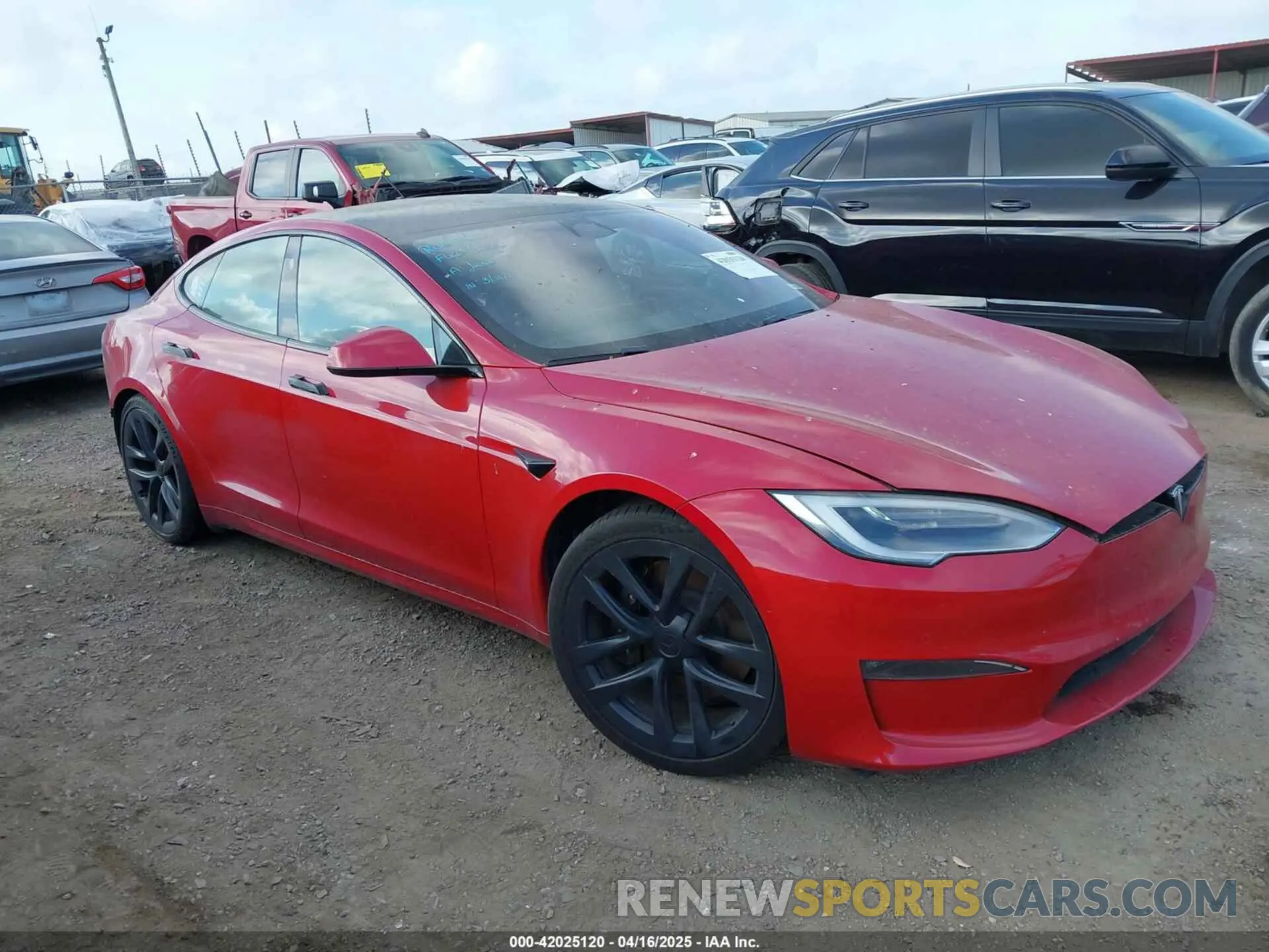 1 Photograph of a damaged car 5YJSA1E60MF447203 TESLA MODEL S 2021