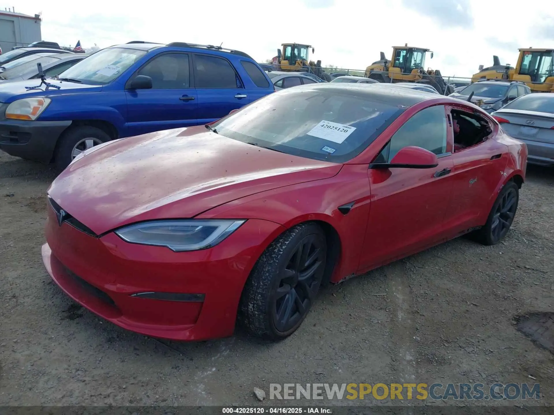 2 Photograph of a damaged car 5YJSA1E60MF447203 TESLA MODEL S 2021