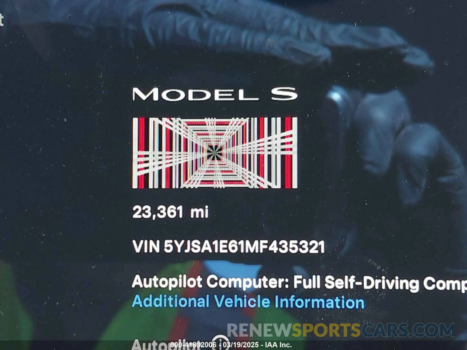 15 Photograph of a damaged car 5YJSA1E61MF435321 TESLA MODEL S 2021