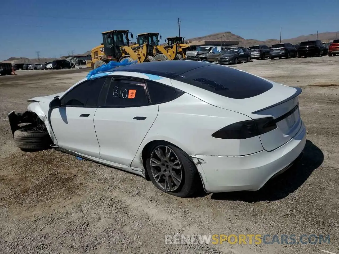 2 Photograph of a damaged car 5YJSA1E62MF442617 TESLA MODEL S 2021