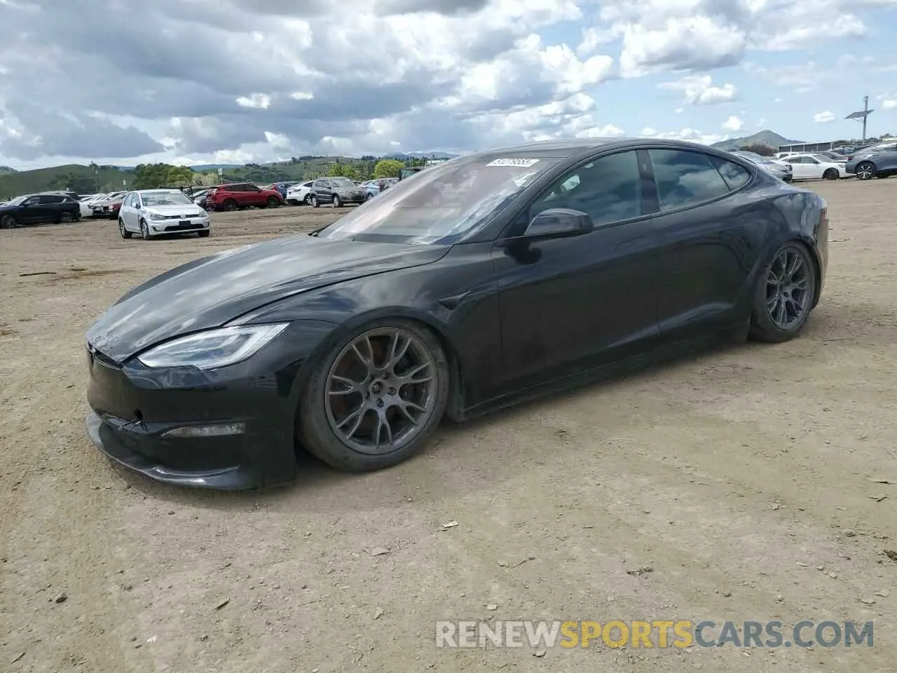 1 Photograph of a damaged car 5YJSA1E62MF455304 TESLA MODEL S 2021