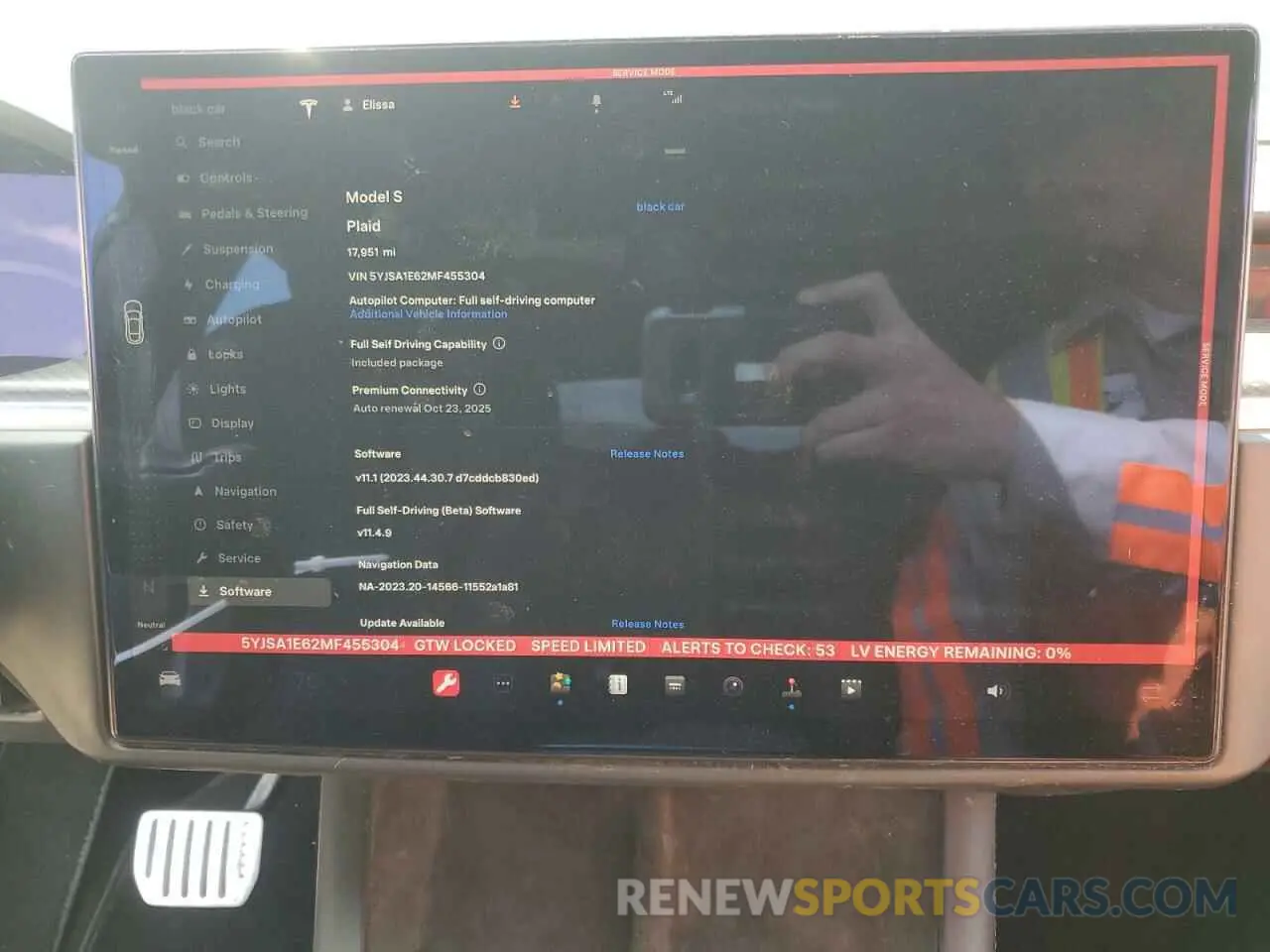 9 Photograph of a damaged car 5YJSA1E62MF455304 TESLA MODEL S 2021