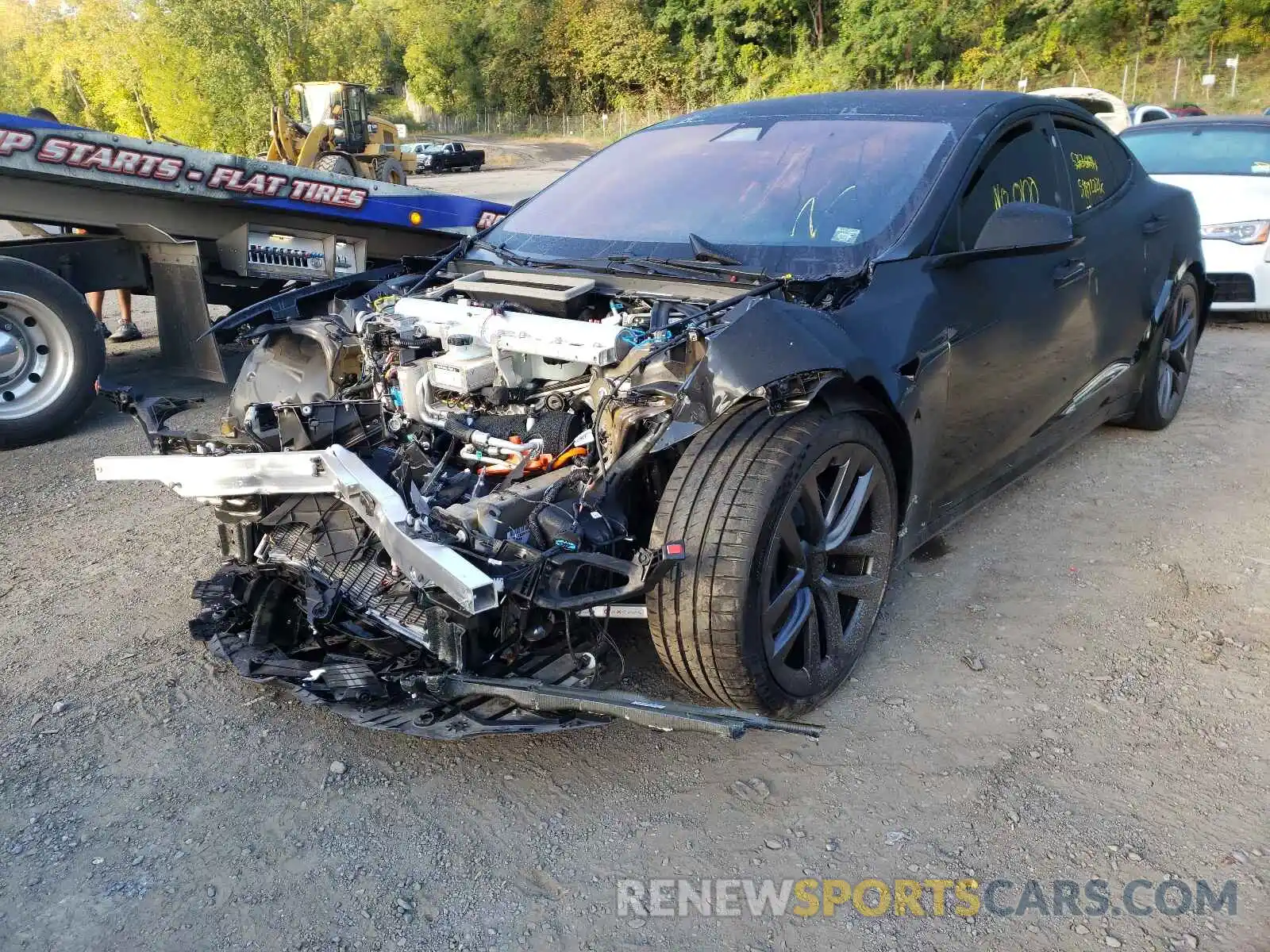 2 Photograph of a damaged car 5YJSA1E63MF436602 TESLA MODEL S 2021