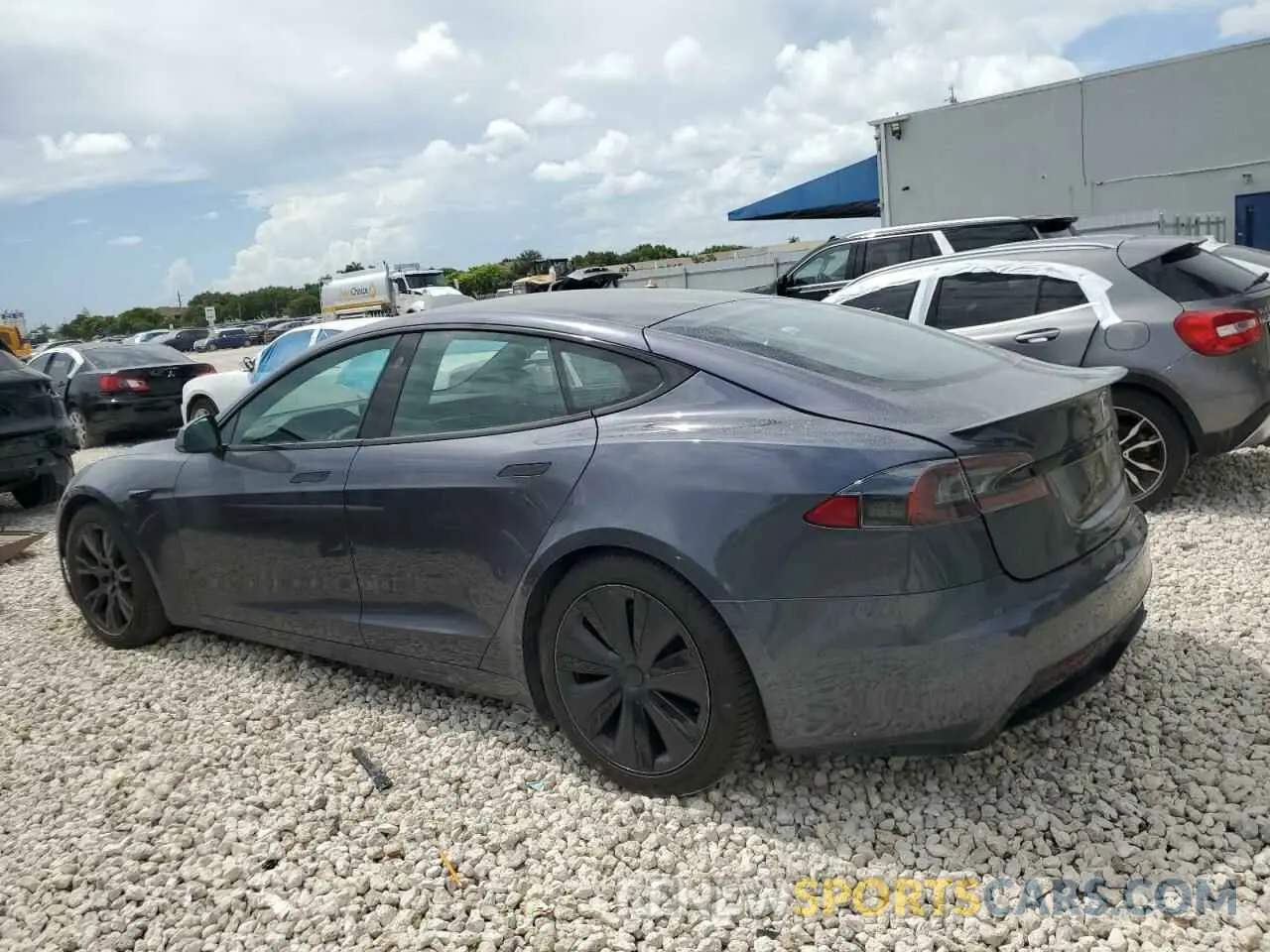 2 Photograph of a damaged car 5YJSA1E63MF451746 TESLA MODEL S 2021