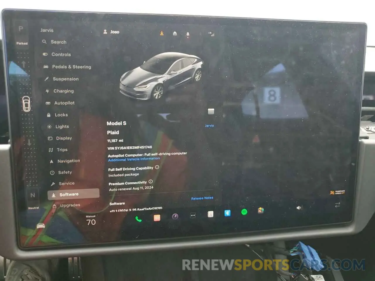 9 Photograph of a damaged car 5YJSA1E63MF451746 TESLA MODEL S 2021