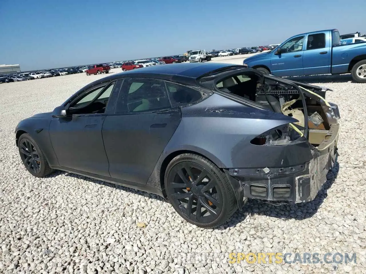 2 Photograph of a damaged car 5YJSA1E64MF451576 TESLA MODEL S 2021