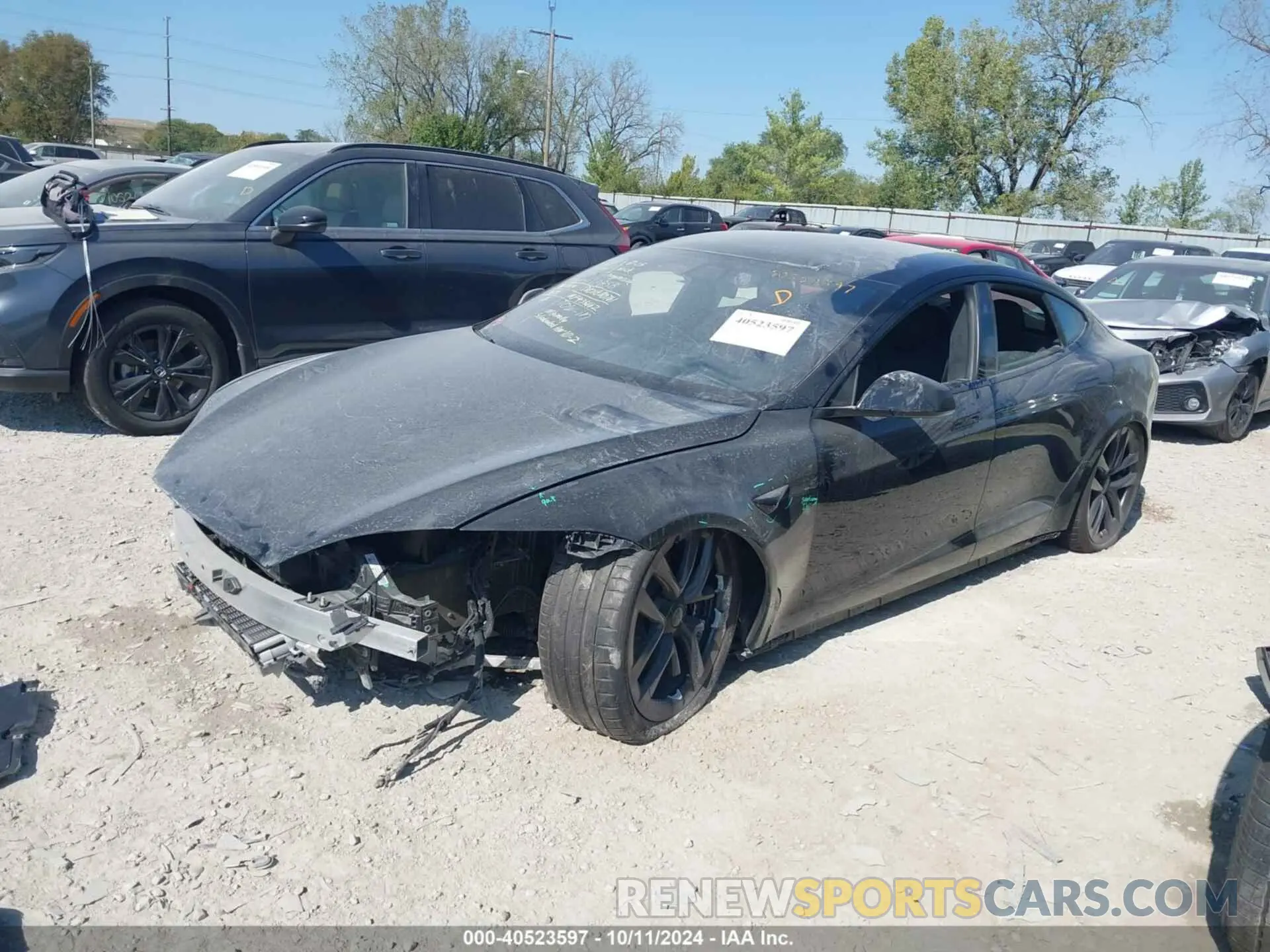 2 Photograph of a damaged car 5YJSA1E65MF435662 TESLA MODEL S 2021