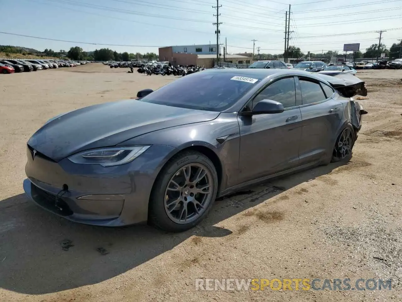 1 Photograph of a damaged car 5YJSA1E65MF447181 TESLA MODEL S 2021