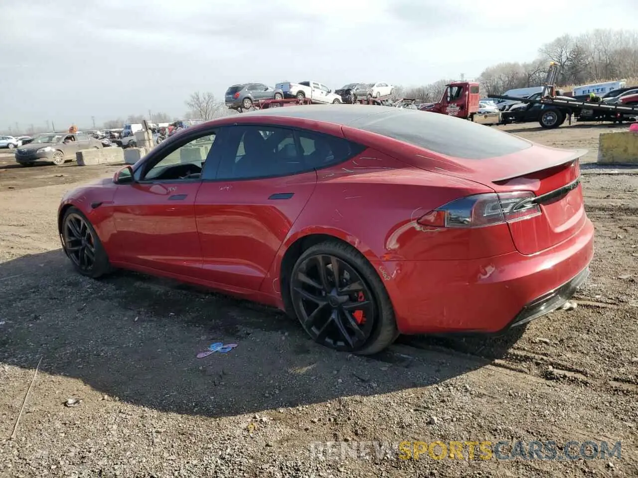 2 Photograph of a damaged car 5YJSA1E66MF435931 TESLA MODEL S 2021