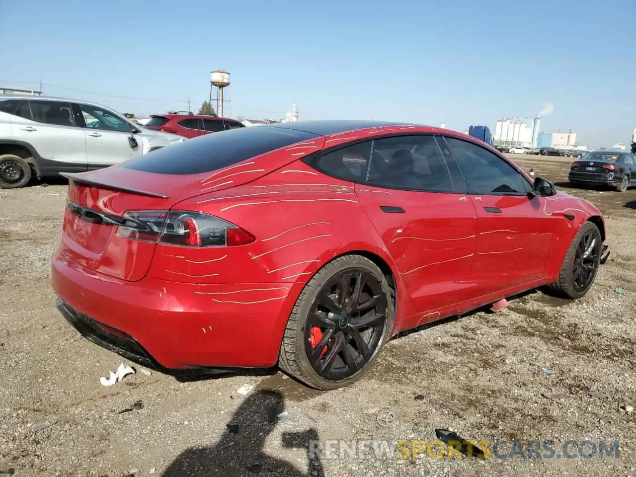 3 Photograph of a damaged car 5YJSA1E66MF435931 TESLA MODEL S 2021