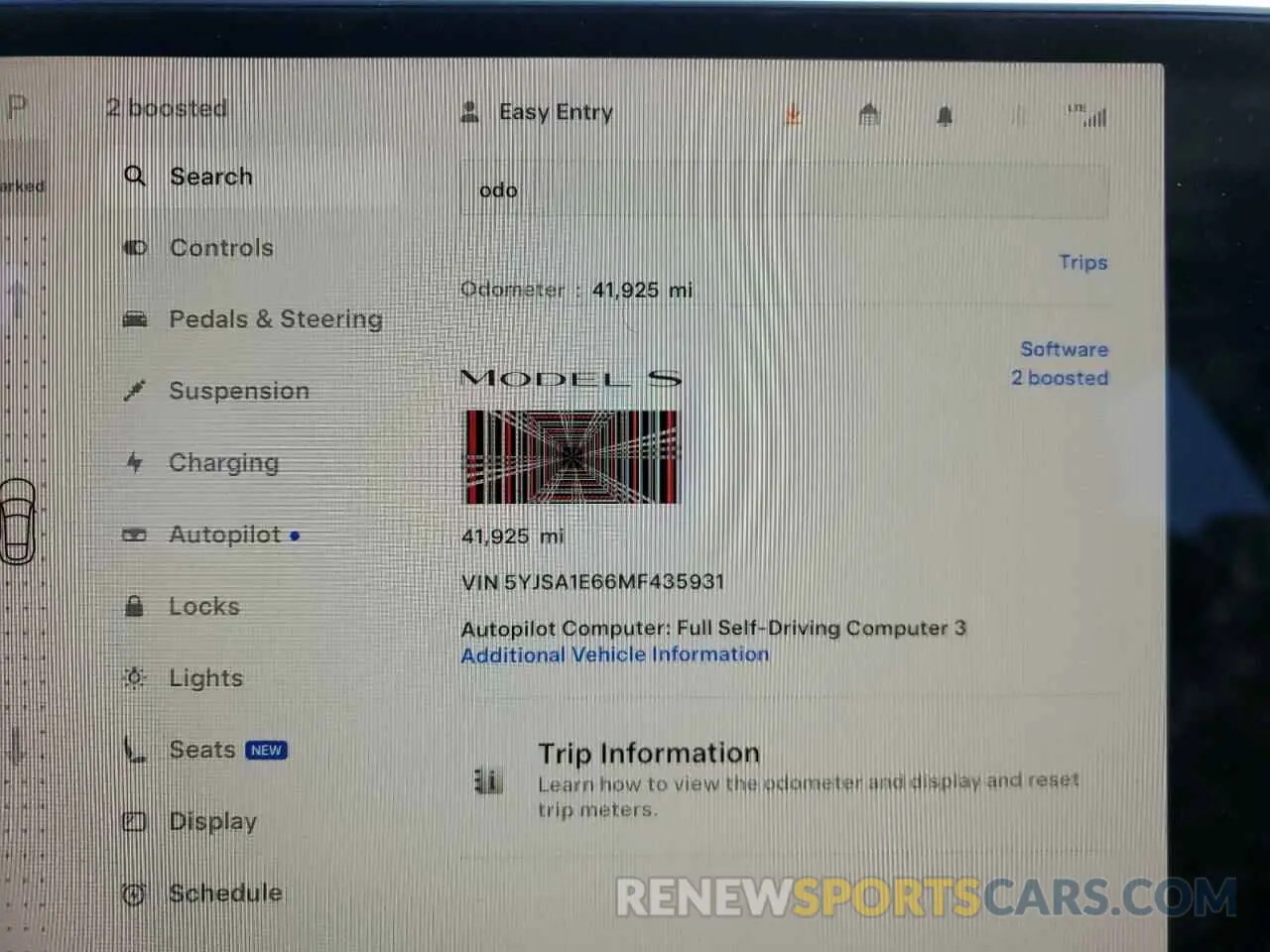 9 Photograph of a damaged car 5YJSA1E66MF435931 TESLA MODEL S 2021