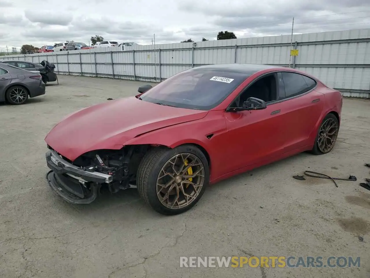 1 Photograph of a damaged car 5YJSA1E66MF436089 TESLA MODEL S 2021