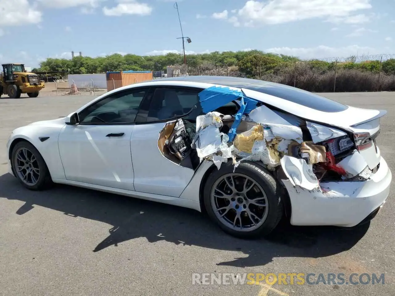 2 Photograph of a damaged car 5YJSA1E66MF453717 TESLA MODEL S 2021