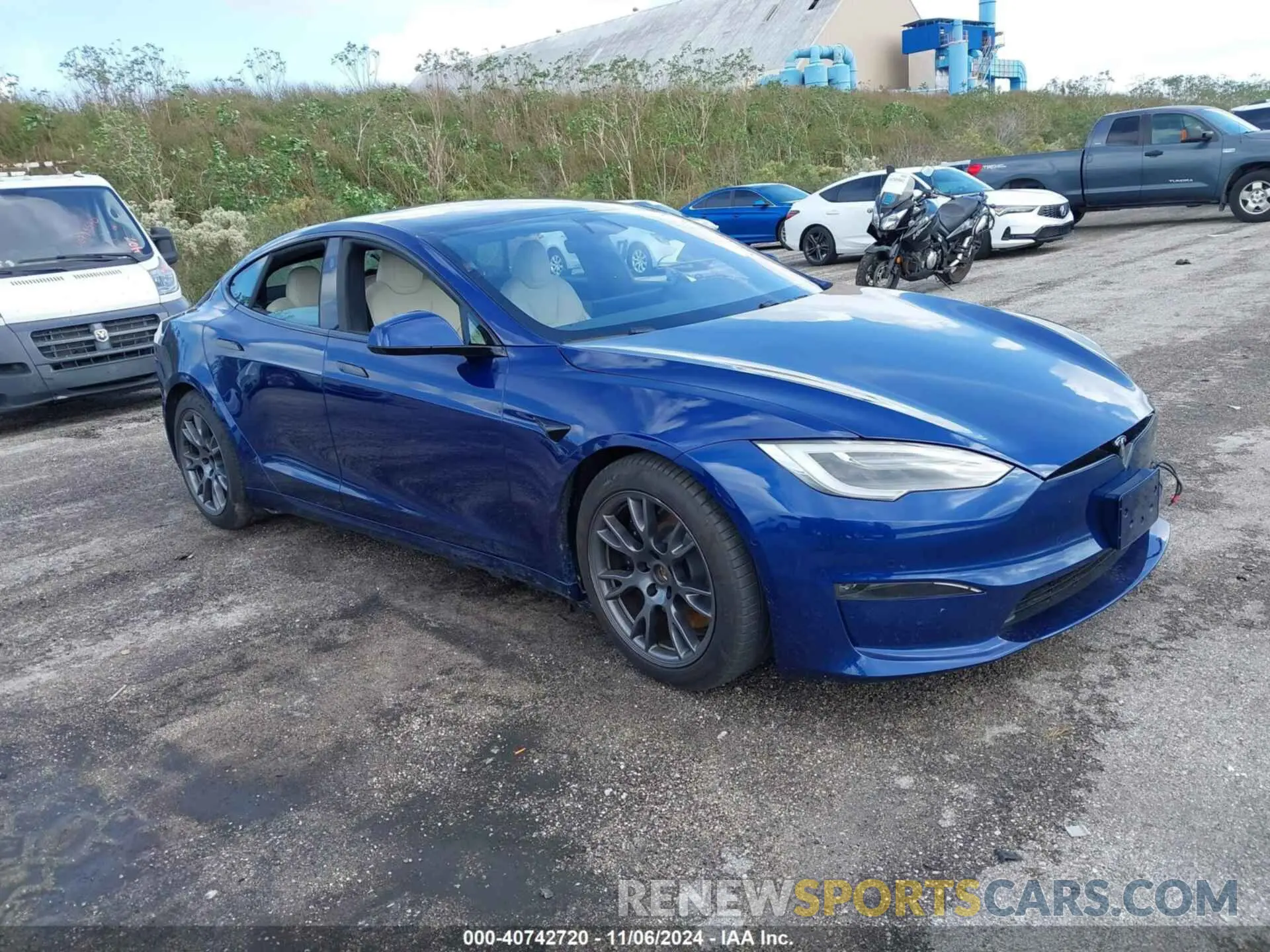 1 Photograph of a damaged car 5YJSA1E68MF451970 TESLA MODEL S 2021