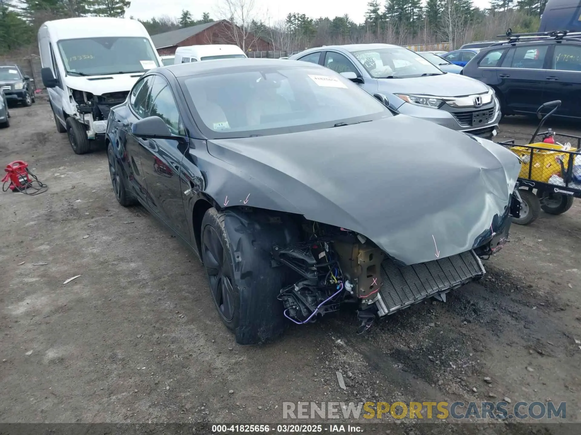 1 Photograph of a damaged car 5YJSA1E69MF439147 TESLA MODEL S 2021
