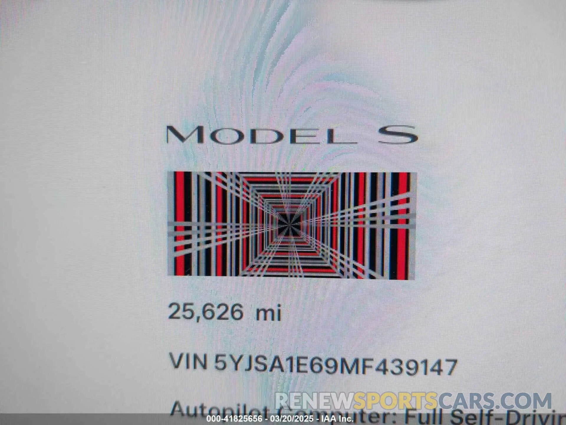 15 Photograph of a damaged car 5YJSA1E69MF439147 TESLA MODEL S 2021