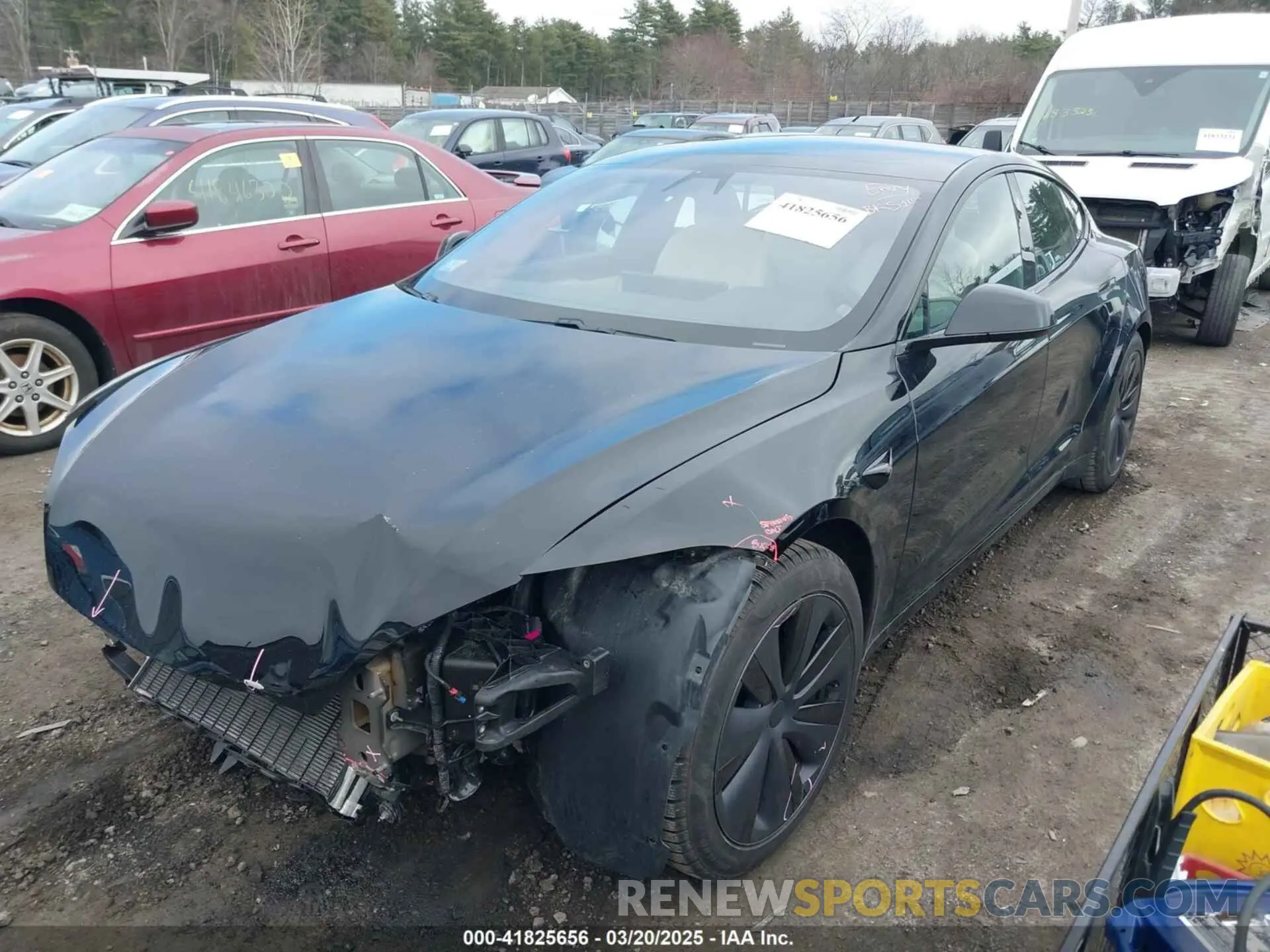 2 Photograph of a damaged car 5YJSA1E69MF439147 TESLA MODEL S 2021