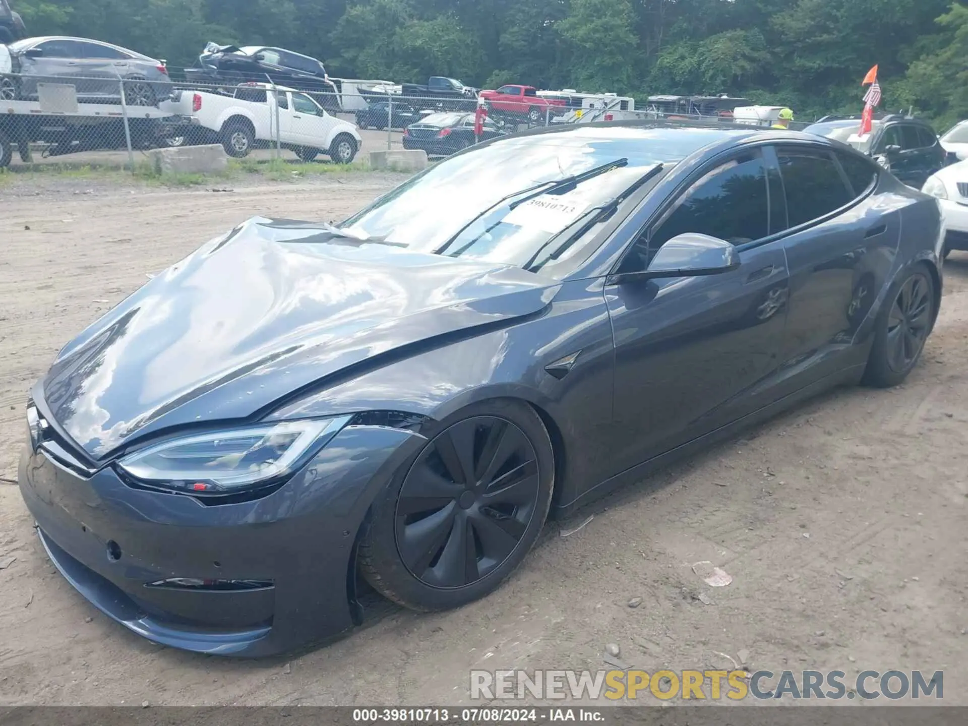 2 Photograph of a damaged car 5YJSA1E69MF442680 TESLA MODEL S 2021