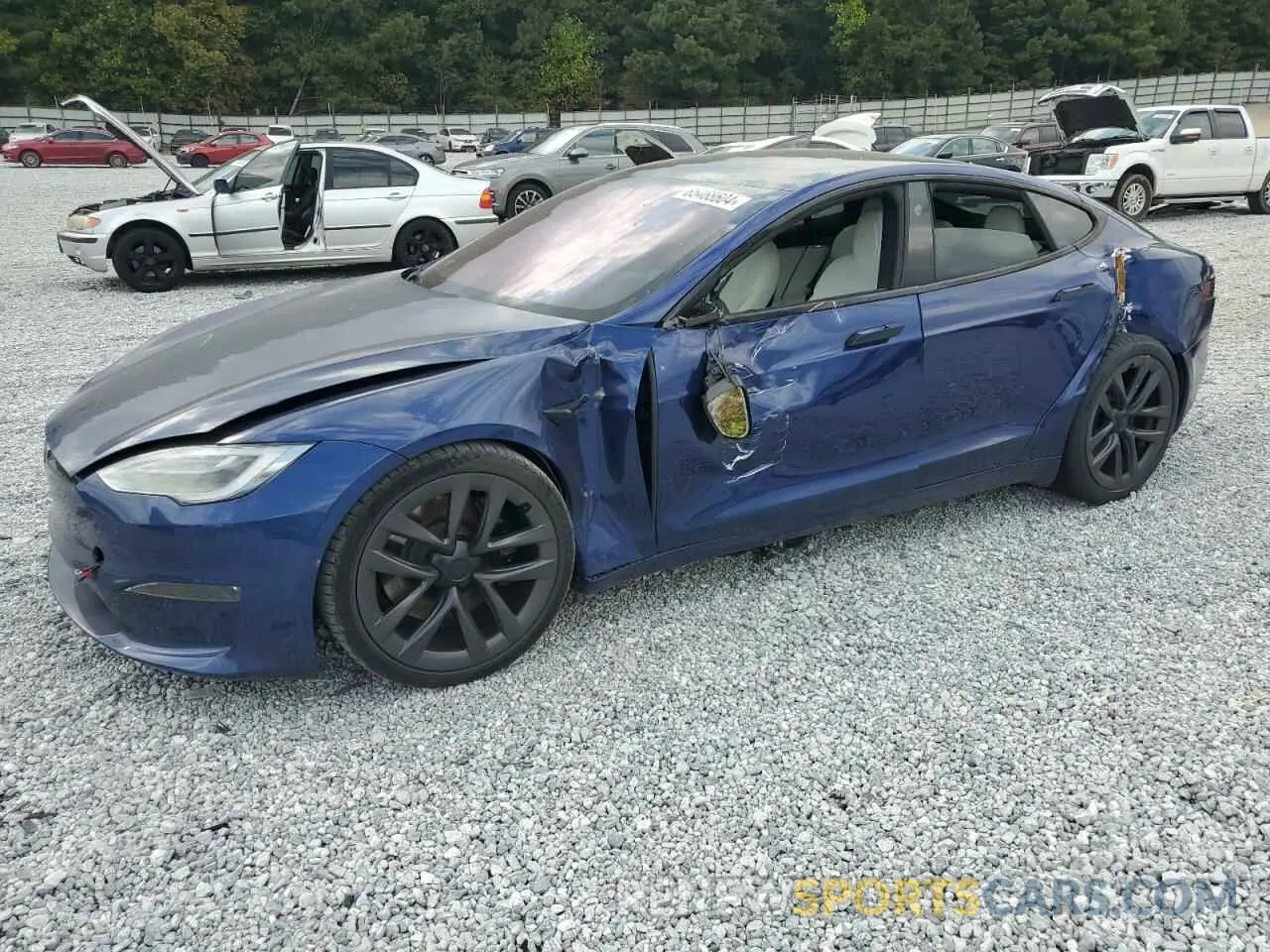 1 Photograph of a damaged car 5YJSA1E69MF451699 TESLA MODEL S 2021