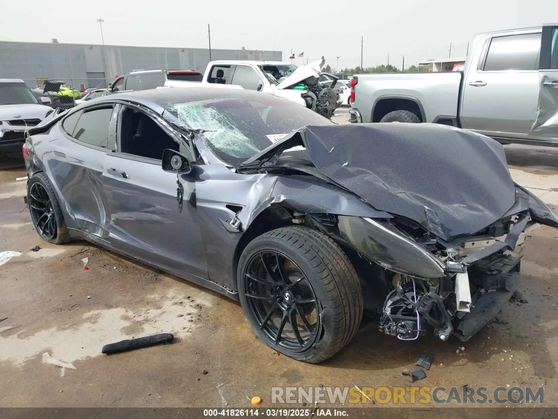 1 Photograph of a damaged car 5YJSA1E6XMF429436 TESLA MODEL S 2021