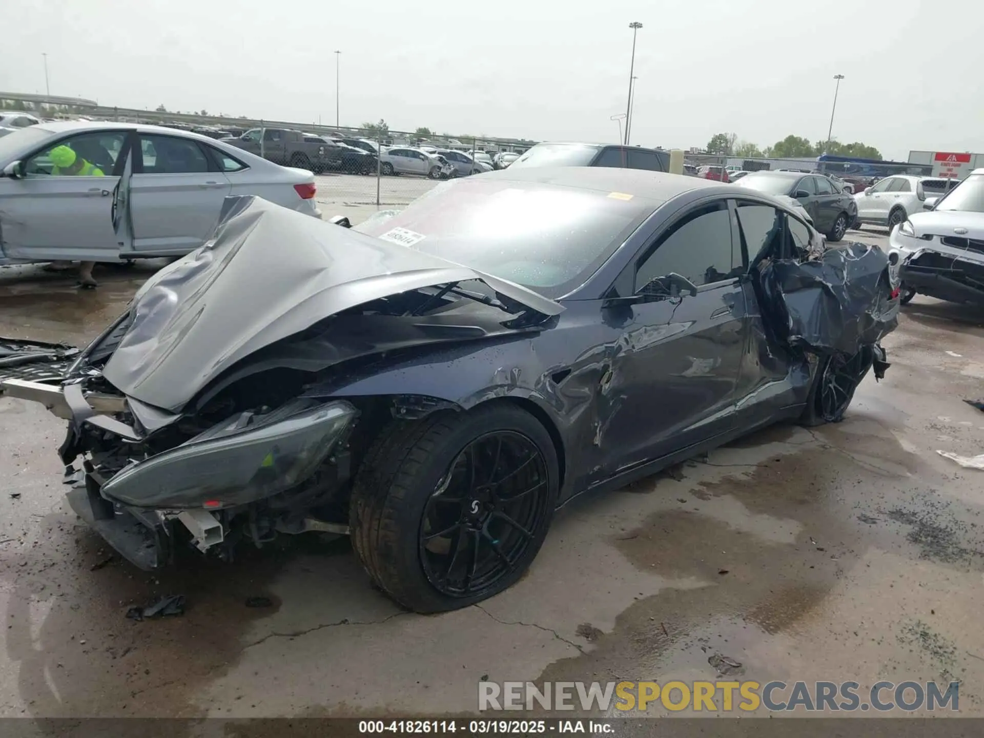 2 Photograph of a damaged car 5YJSA1E6XMF429436 TESLA MODEL S 2021