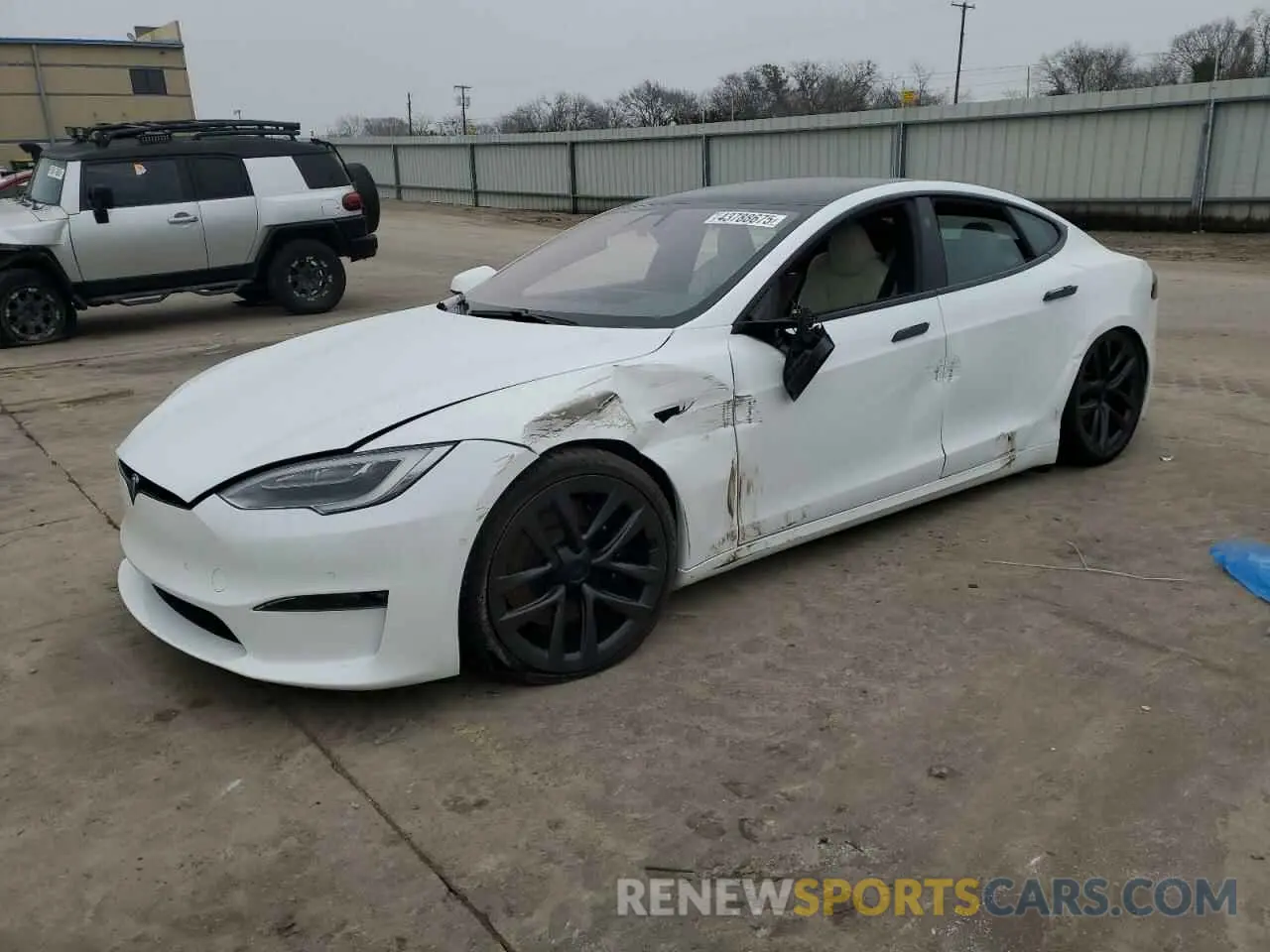 1 Photograph of a damaged car 5YJSA1E6XMF455258 TESLA MODEL S 2021
