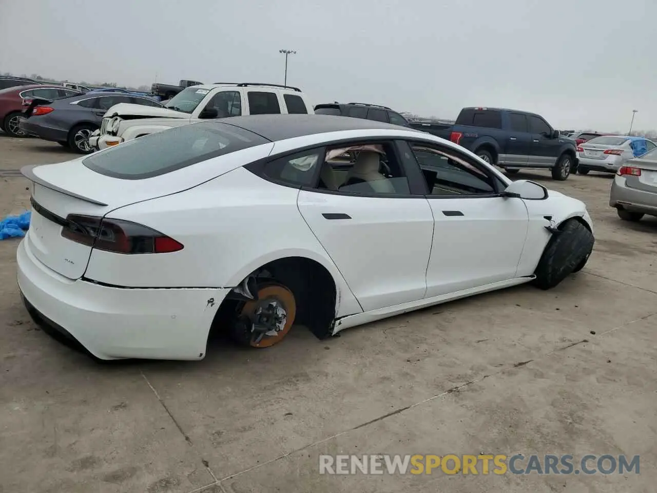 3 Photograph of a damaged car 5YJSA1E6XMF455258 TESLA MODEL S 2021
