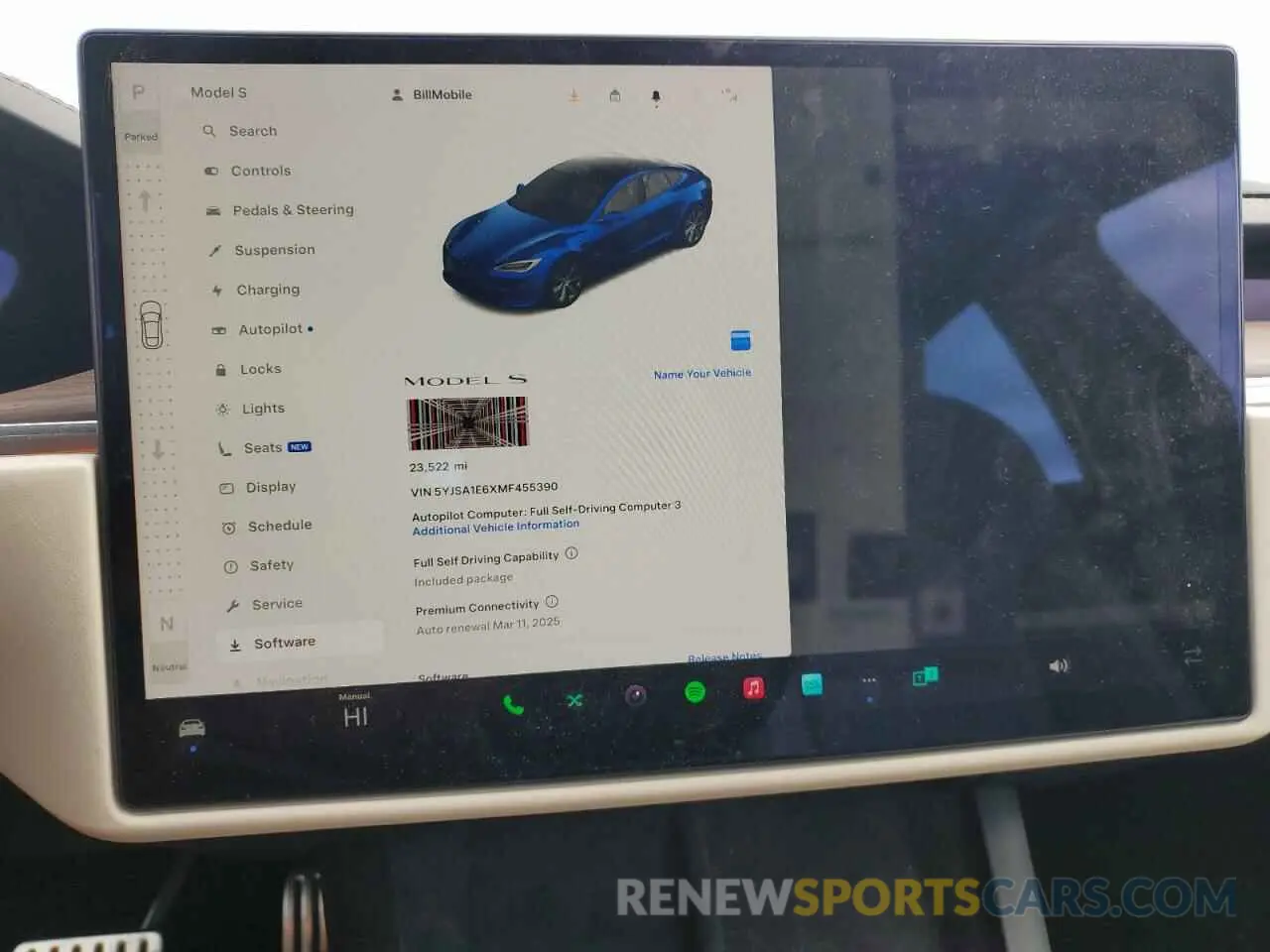 9 Photograph of a damaged car 5YJSA1E6XMF455390 TESLA MODEL S 2021