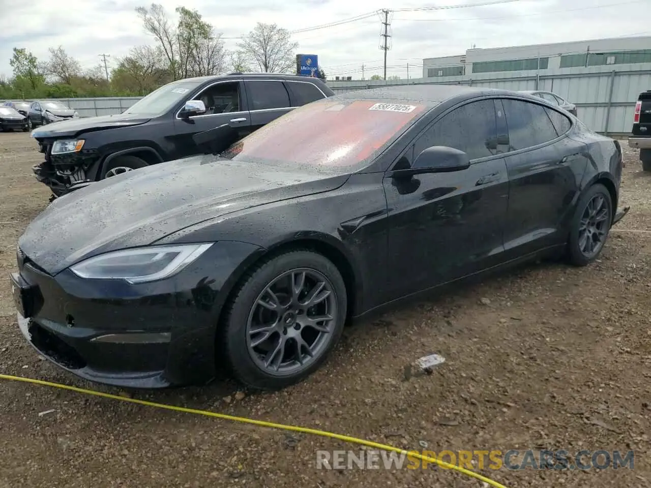 1 Photograph of a damaged car 5YJSA1E6XMF456295 TESLA MODEL S 2021