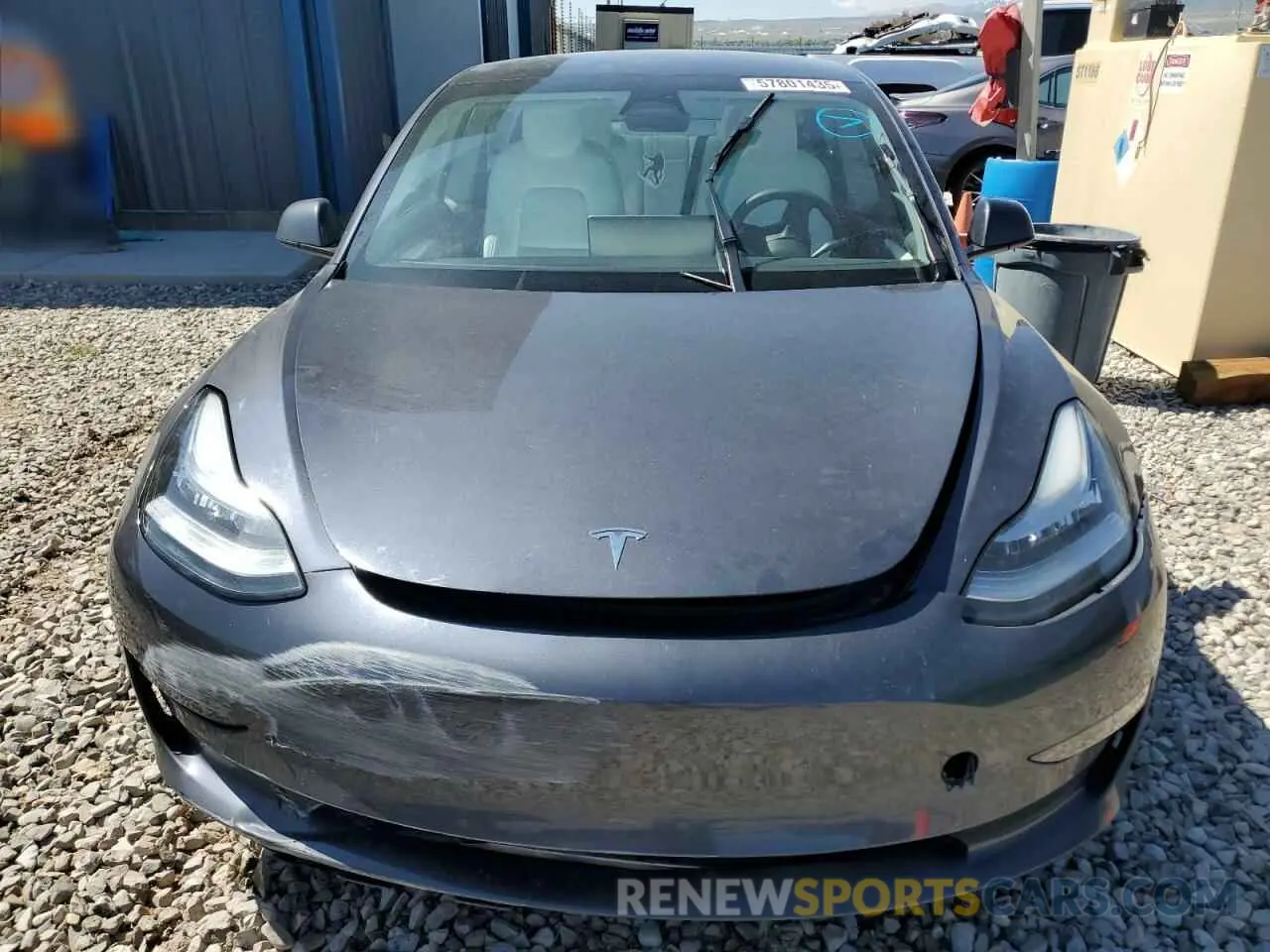5 Photograph of a damaged car 5YJ3E1EB7NF260337 TESLA MODEL S 2022