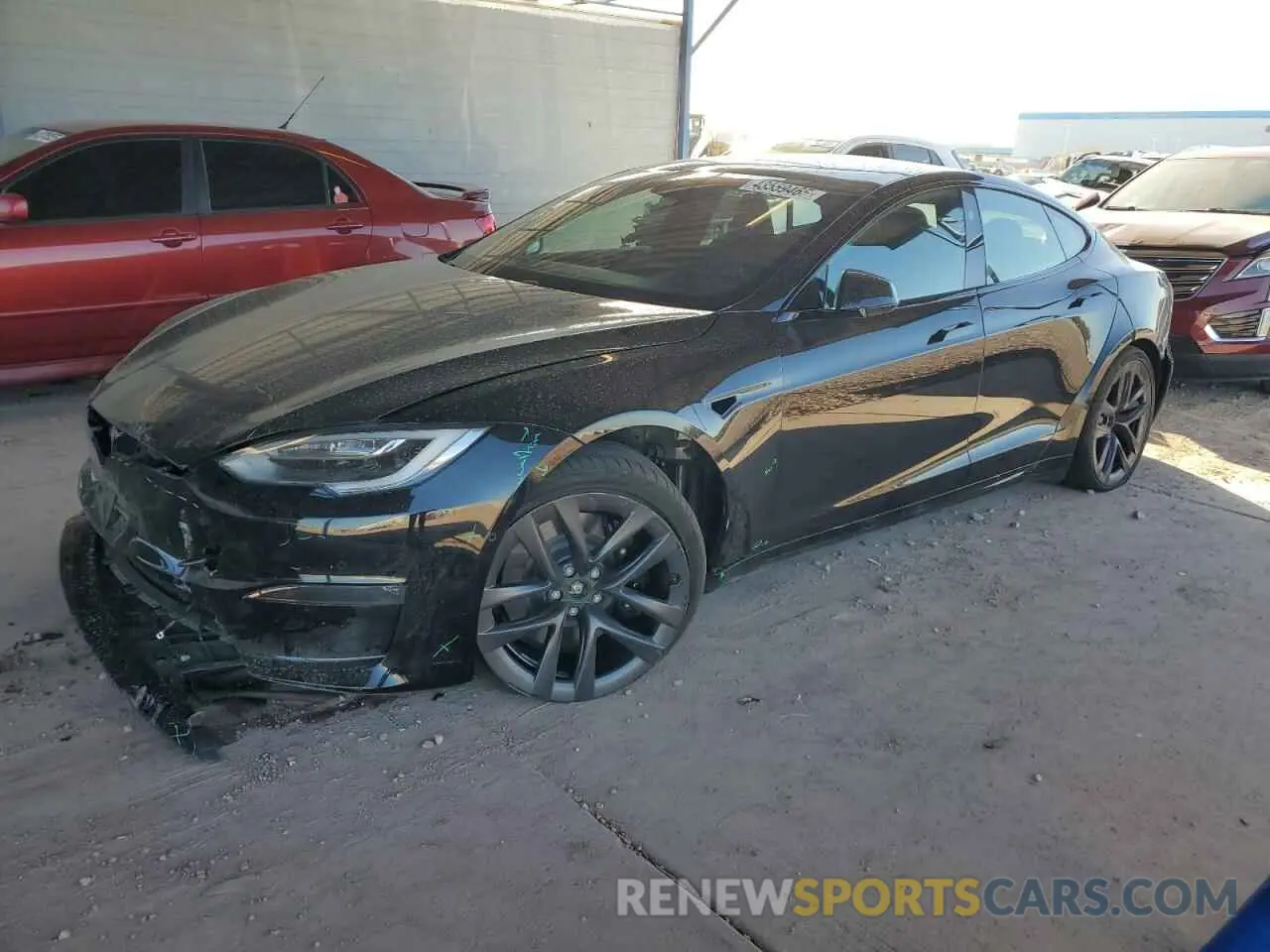 1 Photograph of a damaged car 5YJSA1E51NF464763 TESLA MODEL S 2022