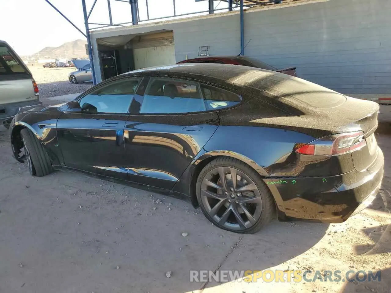 2 Photograph of a damaged car 5YJSA1E51NF464763 TESLA MODEL S 2022