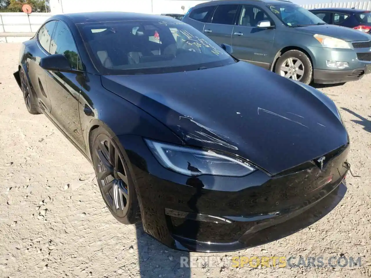 1 Photograph of a damaged car 5YJSA1E52NF477036 TESLA MODEL S 2022