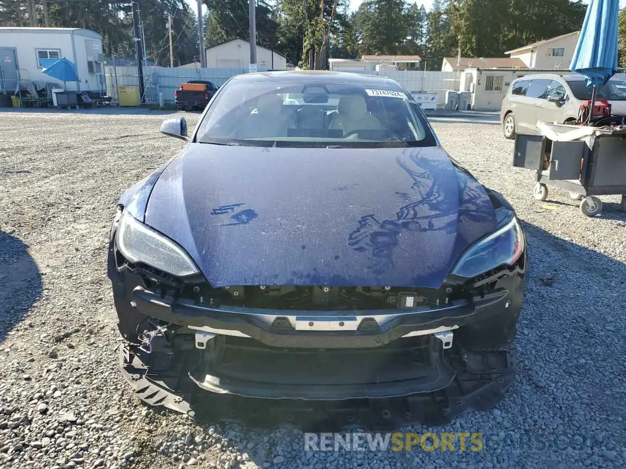 5 Photograph of a damaged car 5YJSA1E52NF490630 TESLA MODEL S 2022