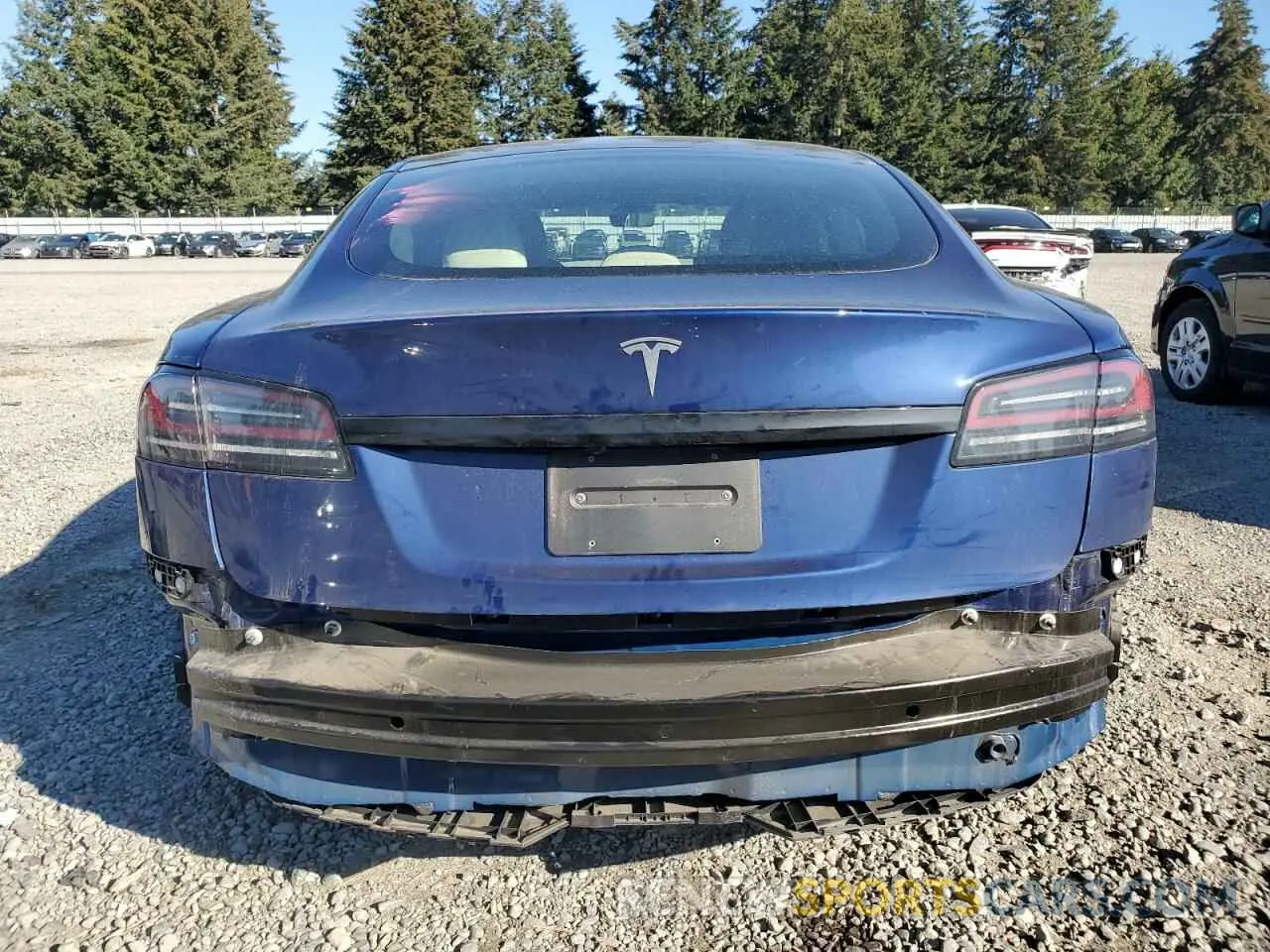 6 Photograph of a damaged car 5YJSA1E52NF490630 TESLA MODEL S 2022