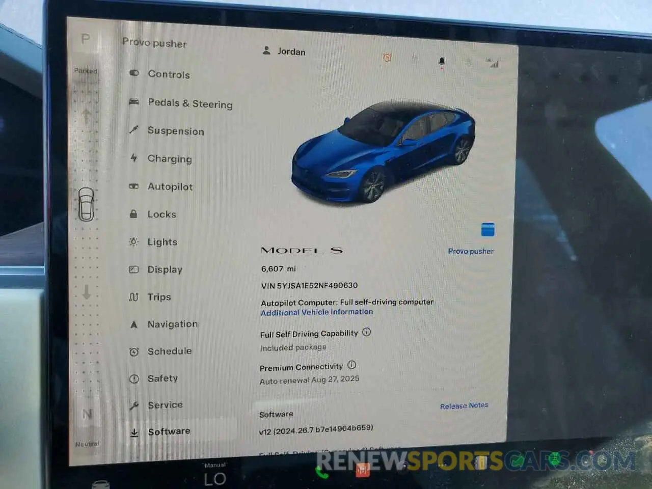 9 Photograph of a damaged car 5YJSA1E52NF490630 TESLA MODEL S 2022