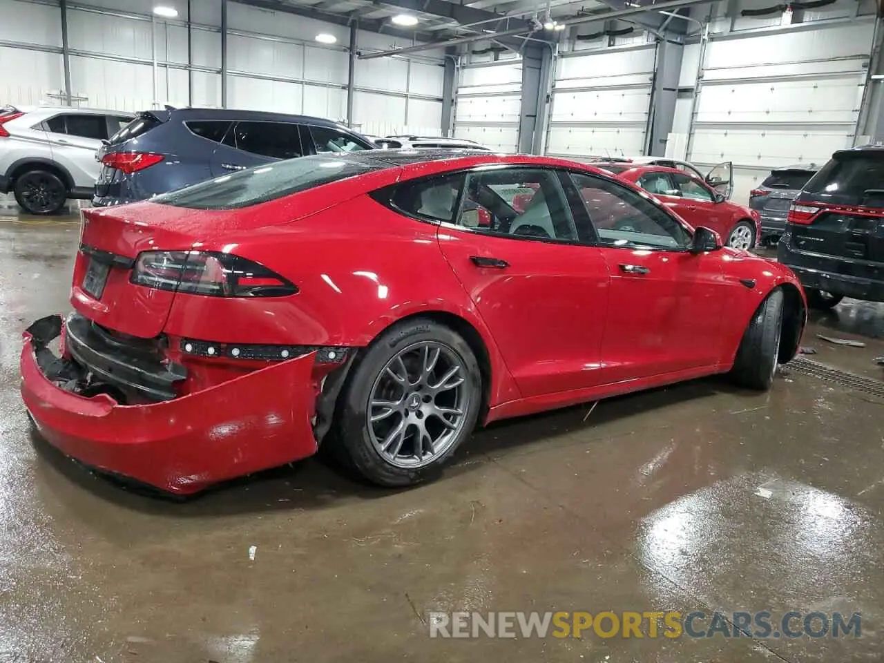 3 Photograph of a damaged car 5YJSA1E53NF483122 TESLA MODEL S 2022