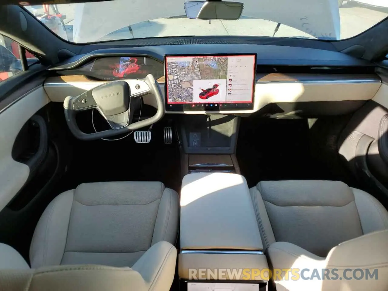 8 Photograph of a damaged car 5YJSA1E53NF483508 TESLA MODEL S 2022