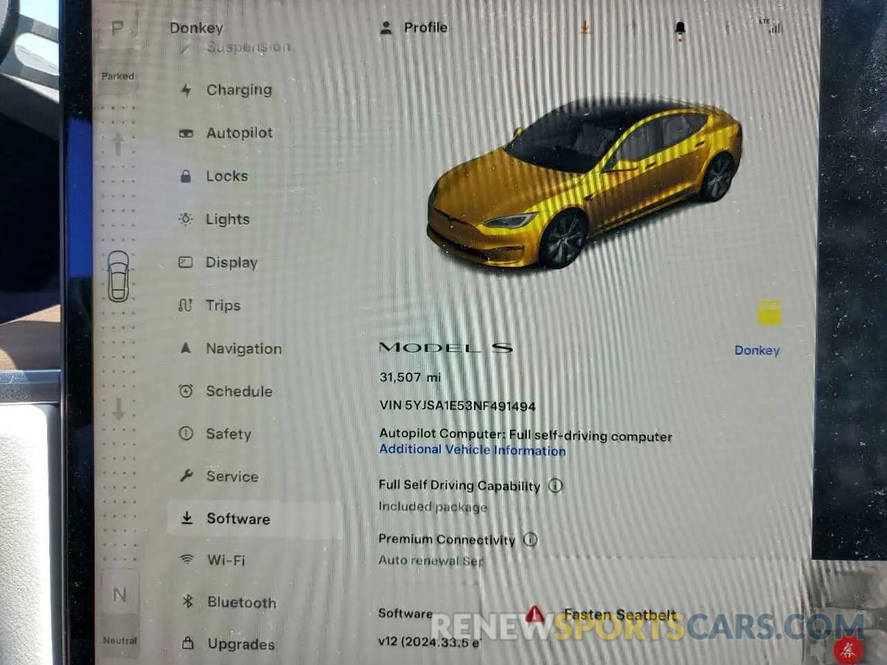 9 Photograph of a damaged car 5YJSA1E53NF491494 TESLA MODEL S 2022