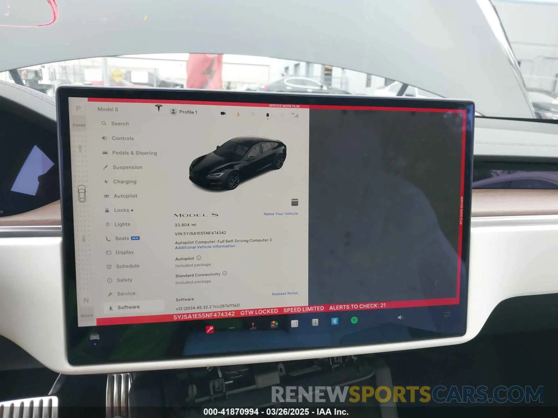 19 Photograph of a damaged car 5YJSA1E55NF474342 TESLA MODEL S 2022