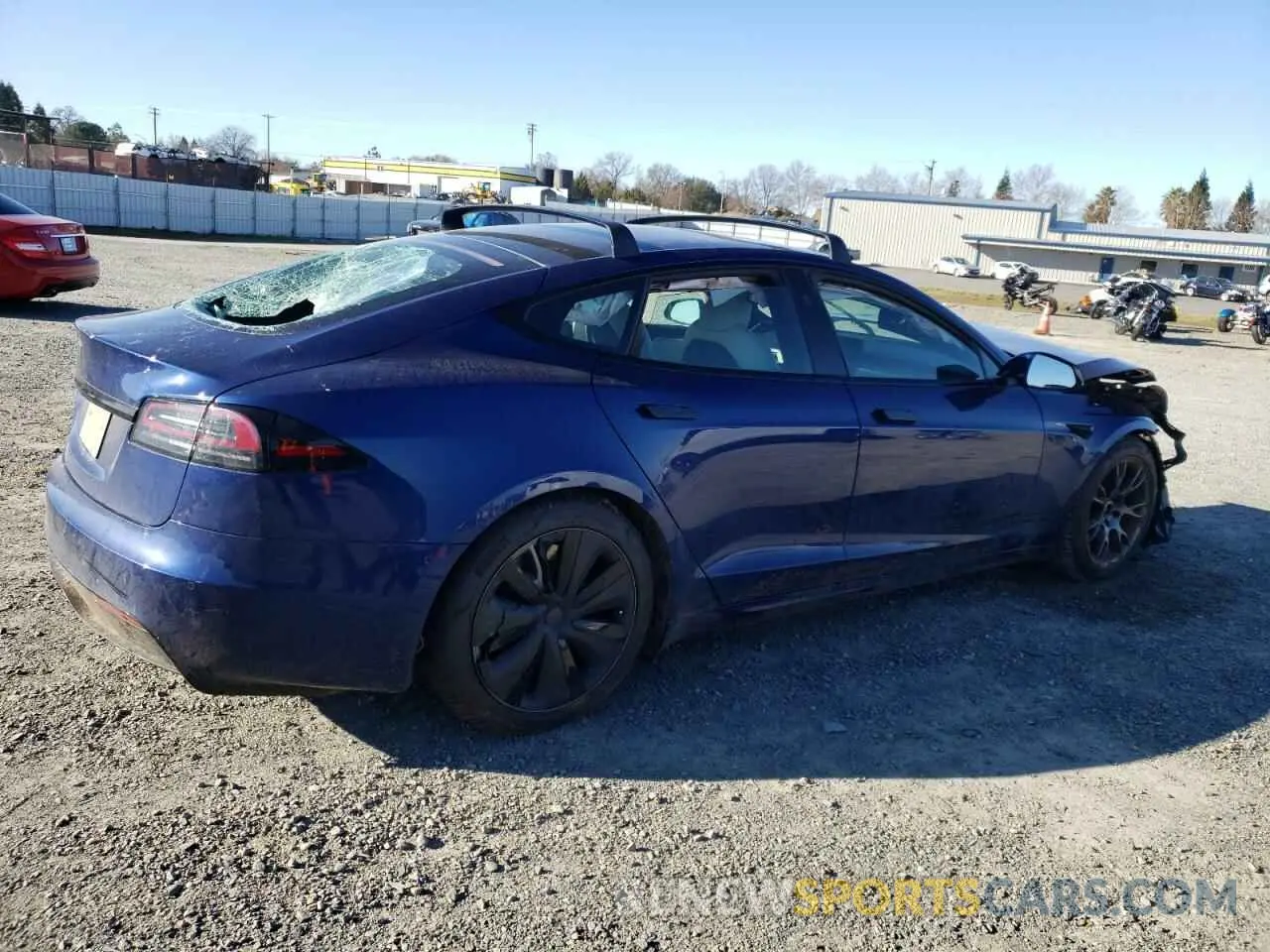 3 Photograph of a damaged car 5YJSA1E55NF475989 TESLA MODEL S 2022