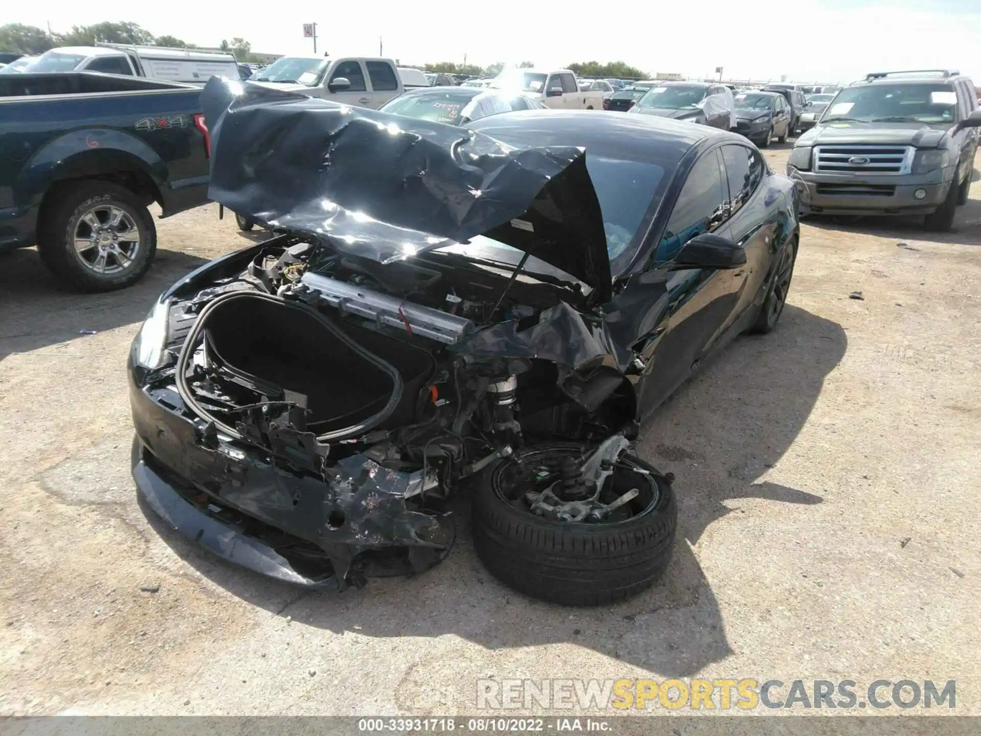 2 Photograph of a damaged car 5YJSA1E56NF461356 TESLA MODEL S 2022