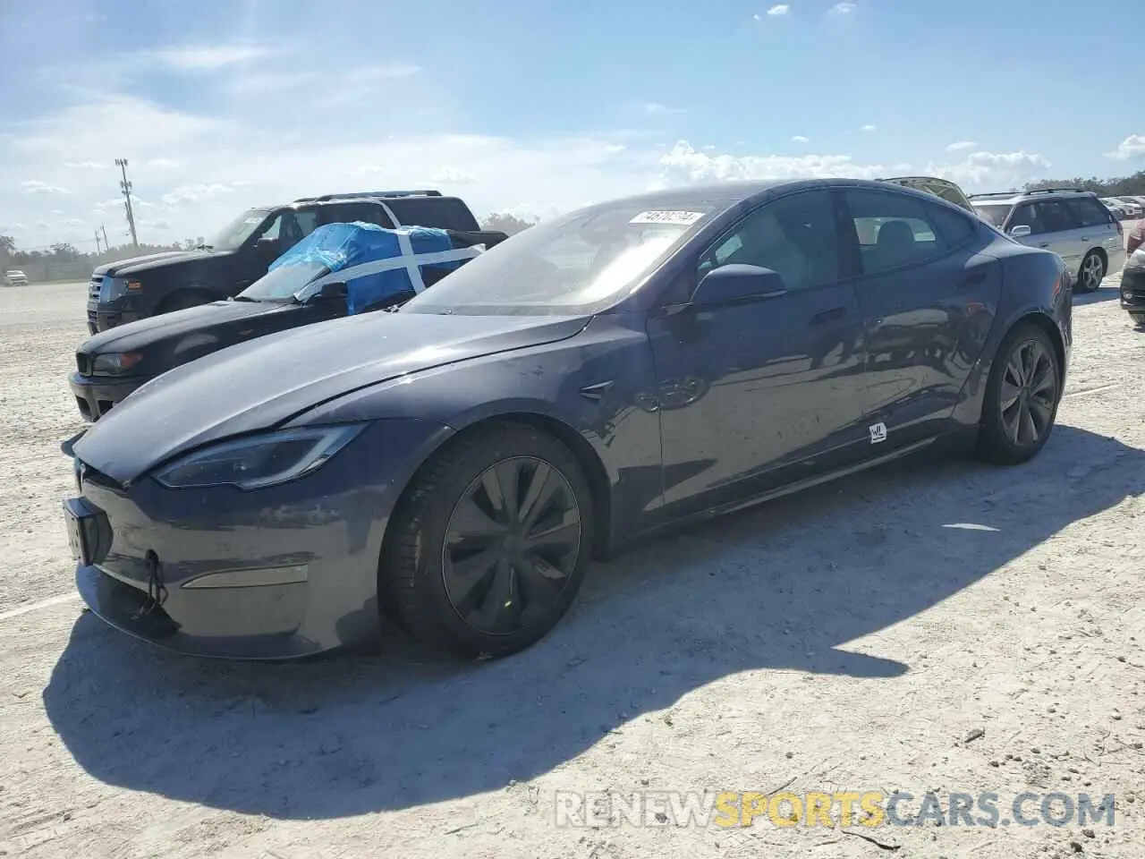 1 Photograph of a damaged car 5YJSA1E56NF487455 TESLA MODEL S 2022