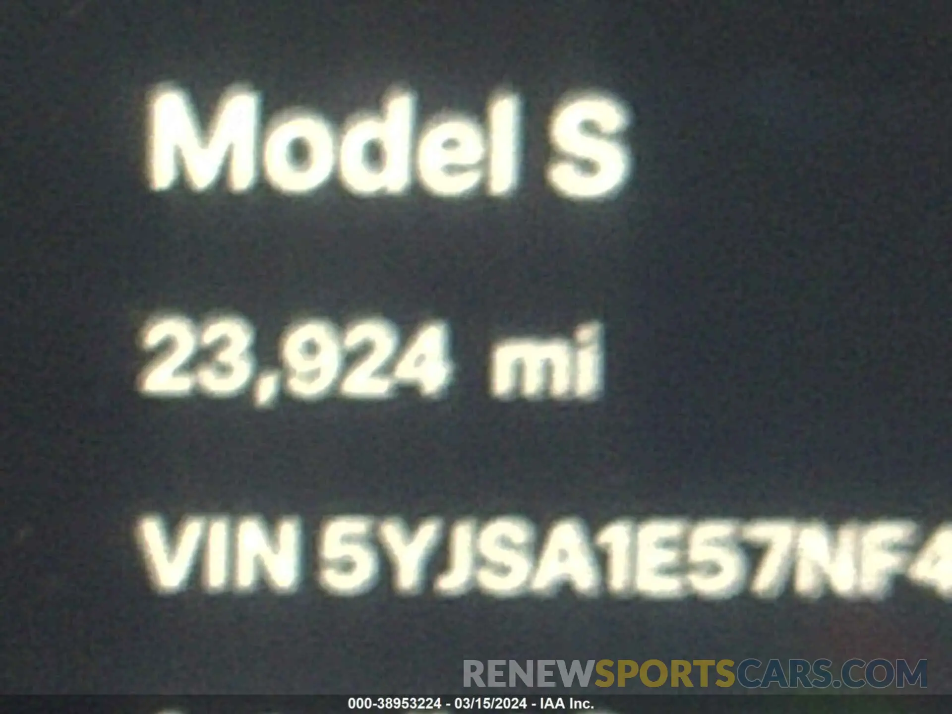15 Photograph of a damaged car 5YJSA1E57NF462869 TESLA MODEL S 2022