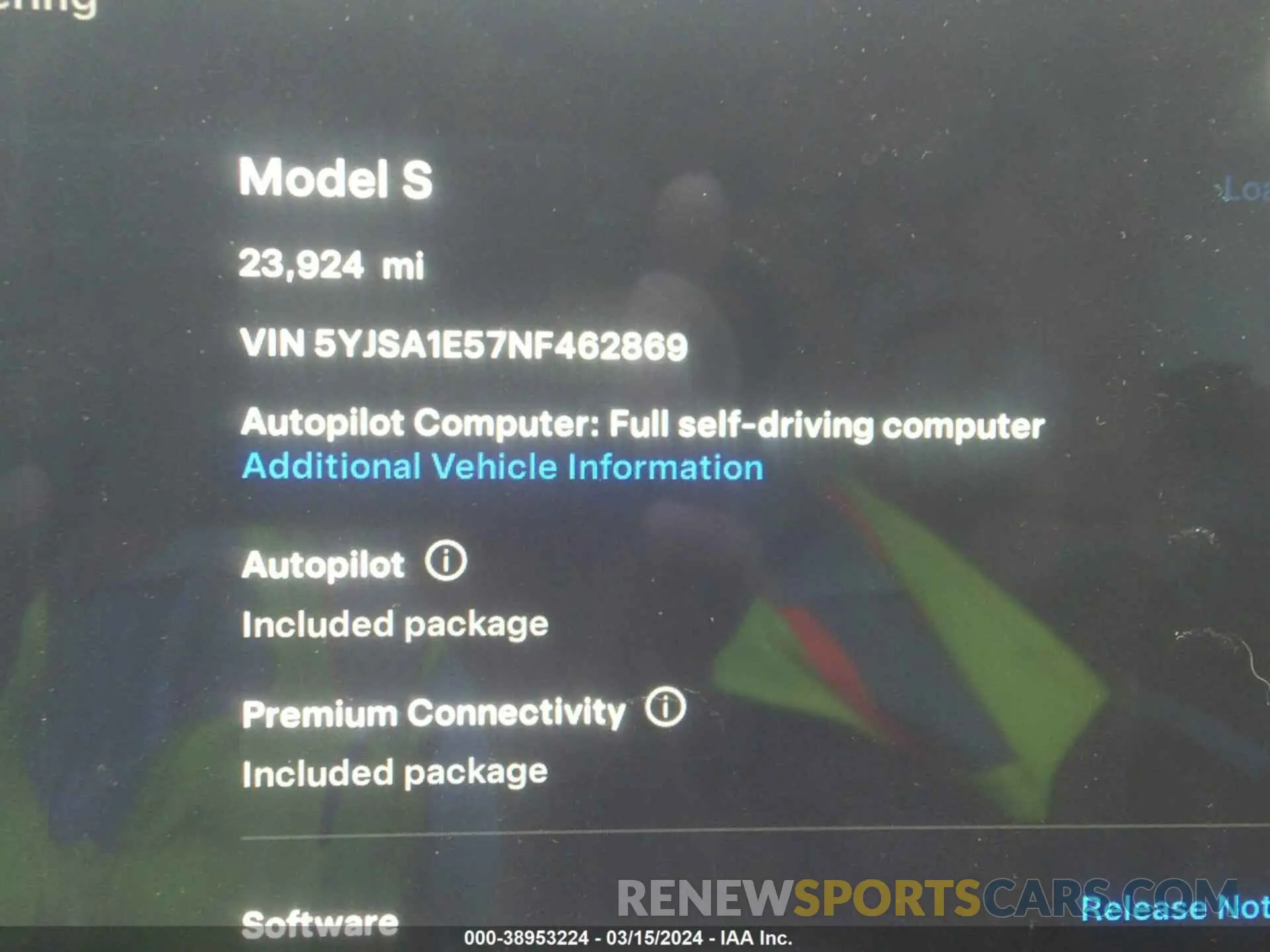 7 Photograph of a damaged car 5YJSA1E57NF462869 TESLA MODEL S 2022