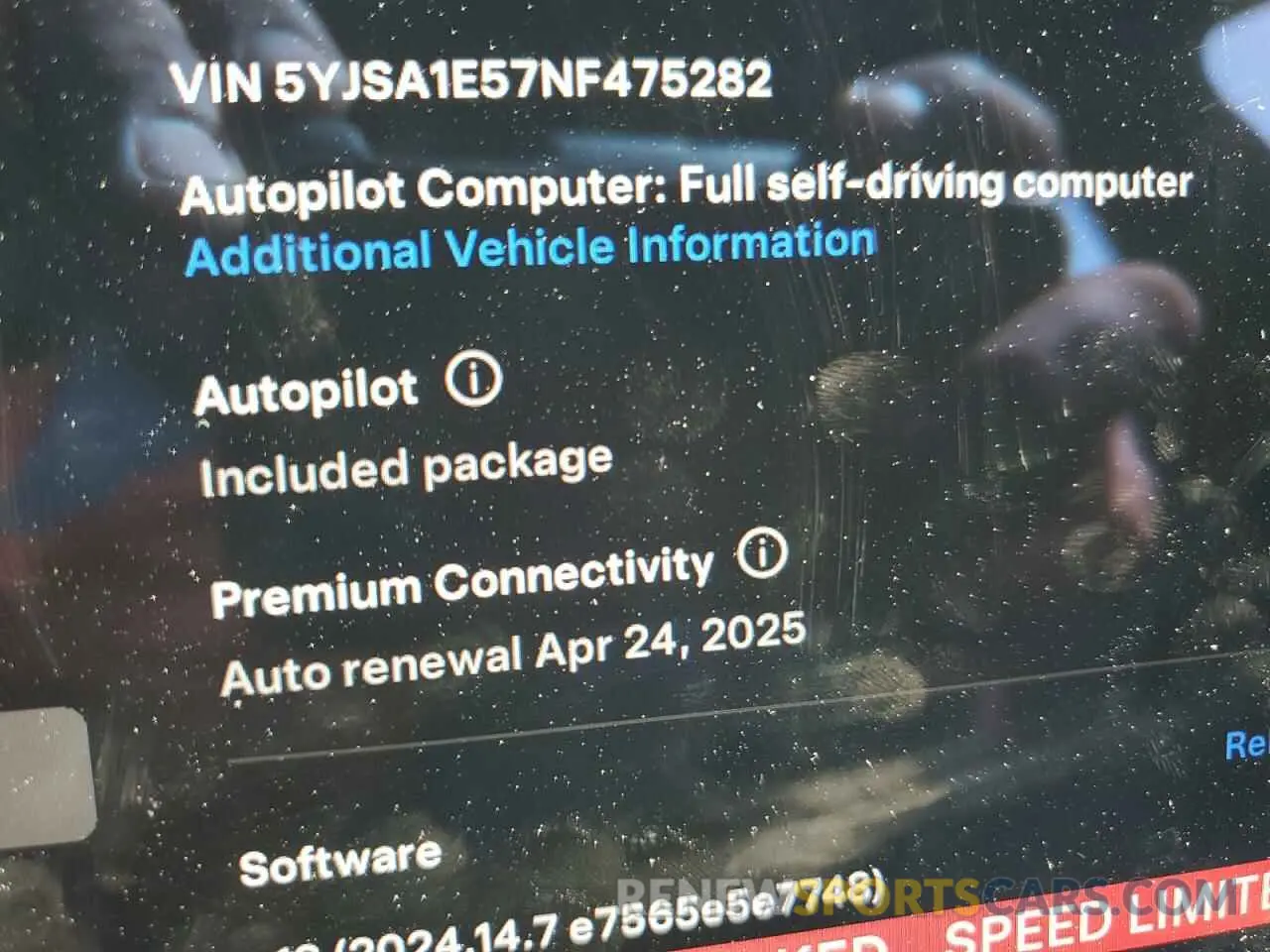 13 Photograph of a damaged car 5YJSA1E57NF475282 TESLA MODEL S 2022