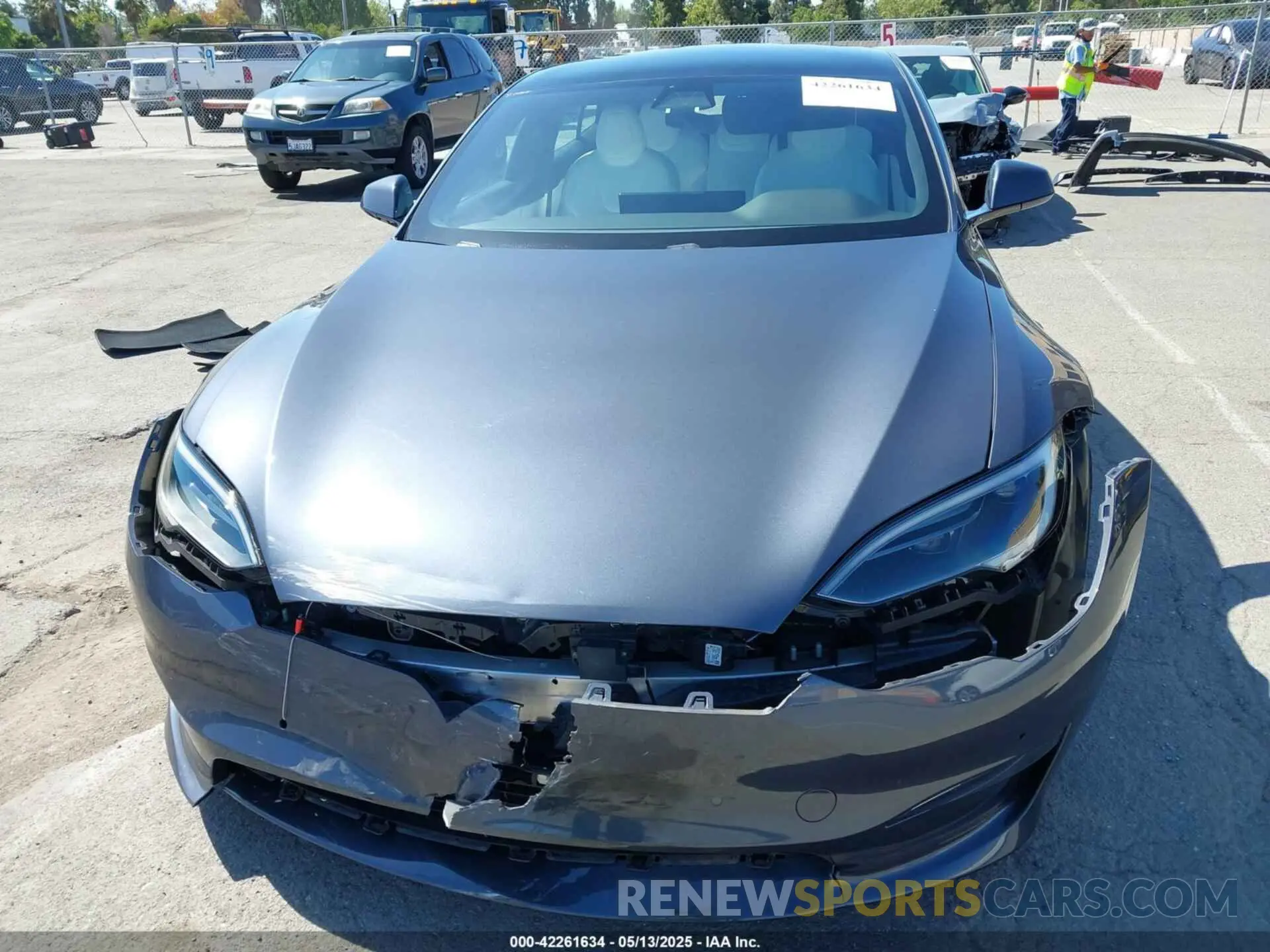 12 Photograph of a damaged car 5YJSA1E57NF491188 TESLA MODEL S 2022